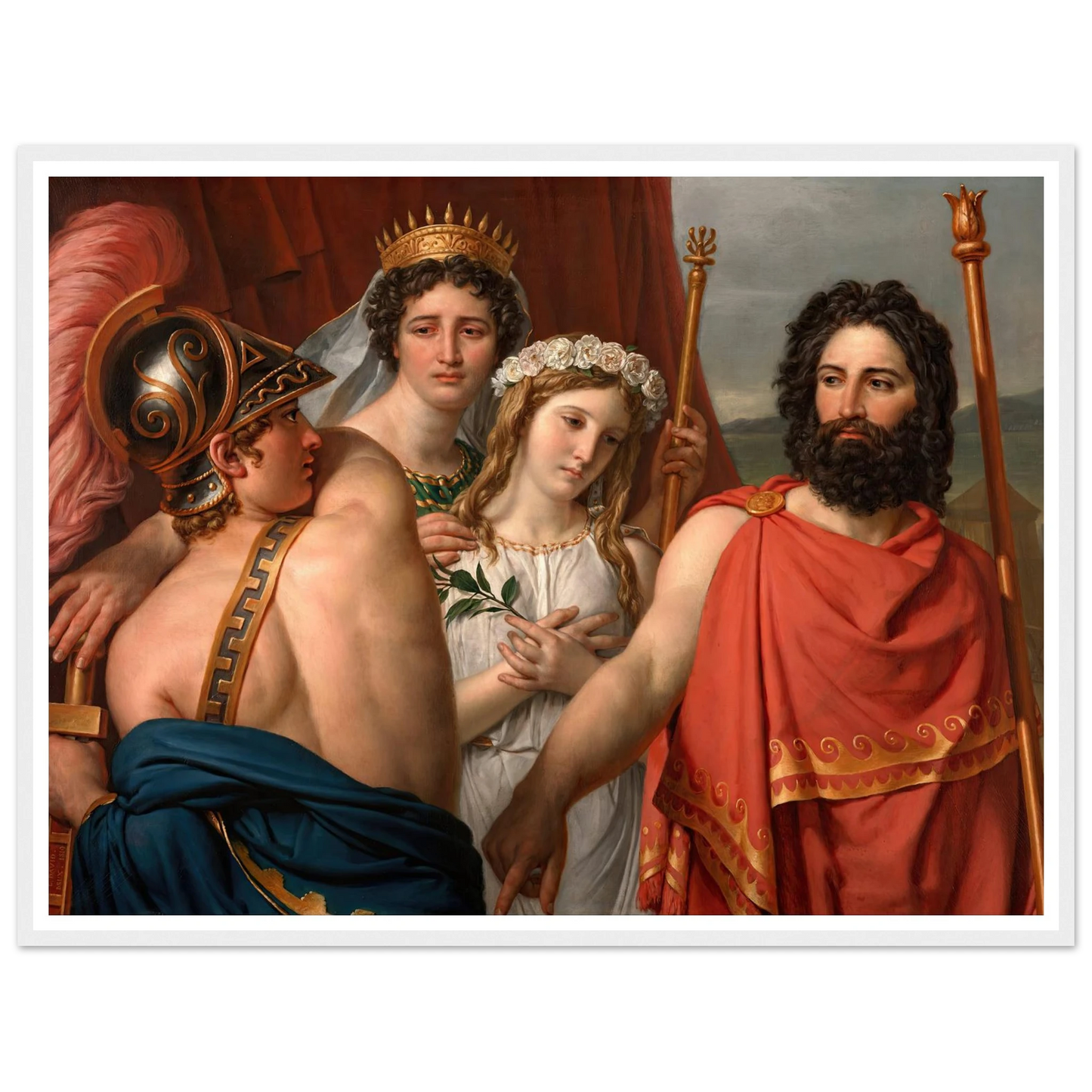 The Anger of Achilles (1819) Art Print | Jacques Louis David - Framed Poster - 30x40 cm / 12x16″ - Black frame