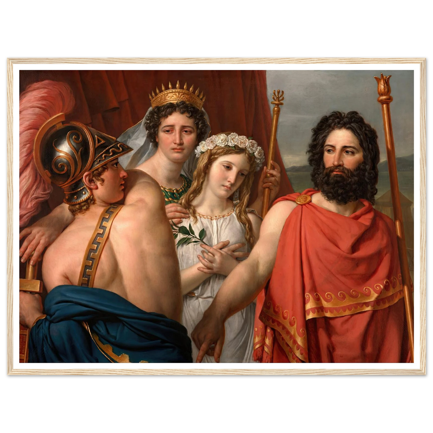 The Anger of Achilles (1819) Art Print | Jacques Louis David - Framed Poster - 30x40 cm / 12x16″ - Black frame
