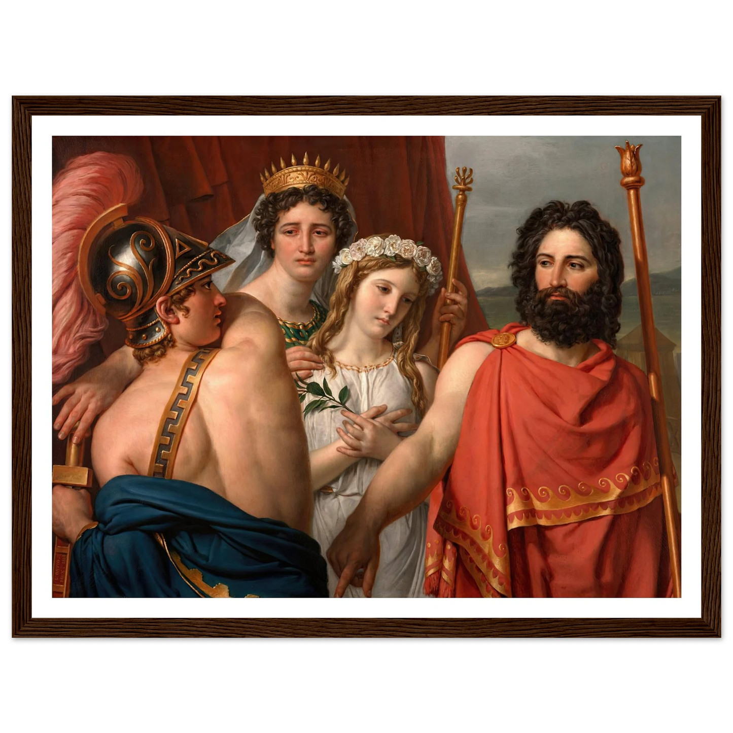 The Anger of Achilles (1819) Art Print | Jacques Louis David - Framed Poster - 30x40 cm / 12x16″ - Black frame