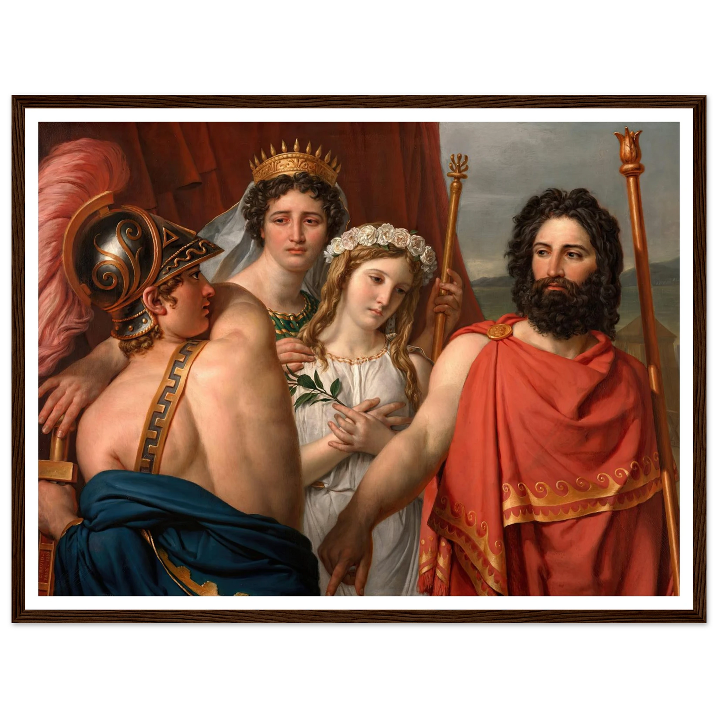 The Anger of Achilles (1819) Art Print | Jacques Louis David - Framed Poster - 30x40 cm / 12x16″ - Black frame