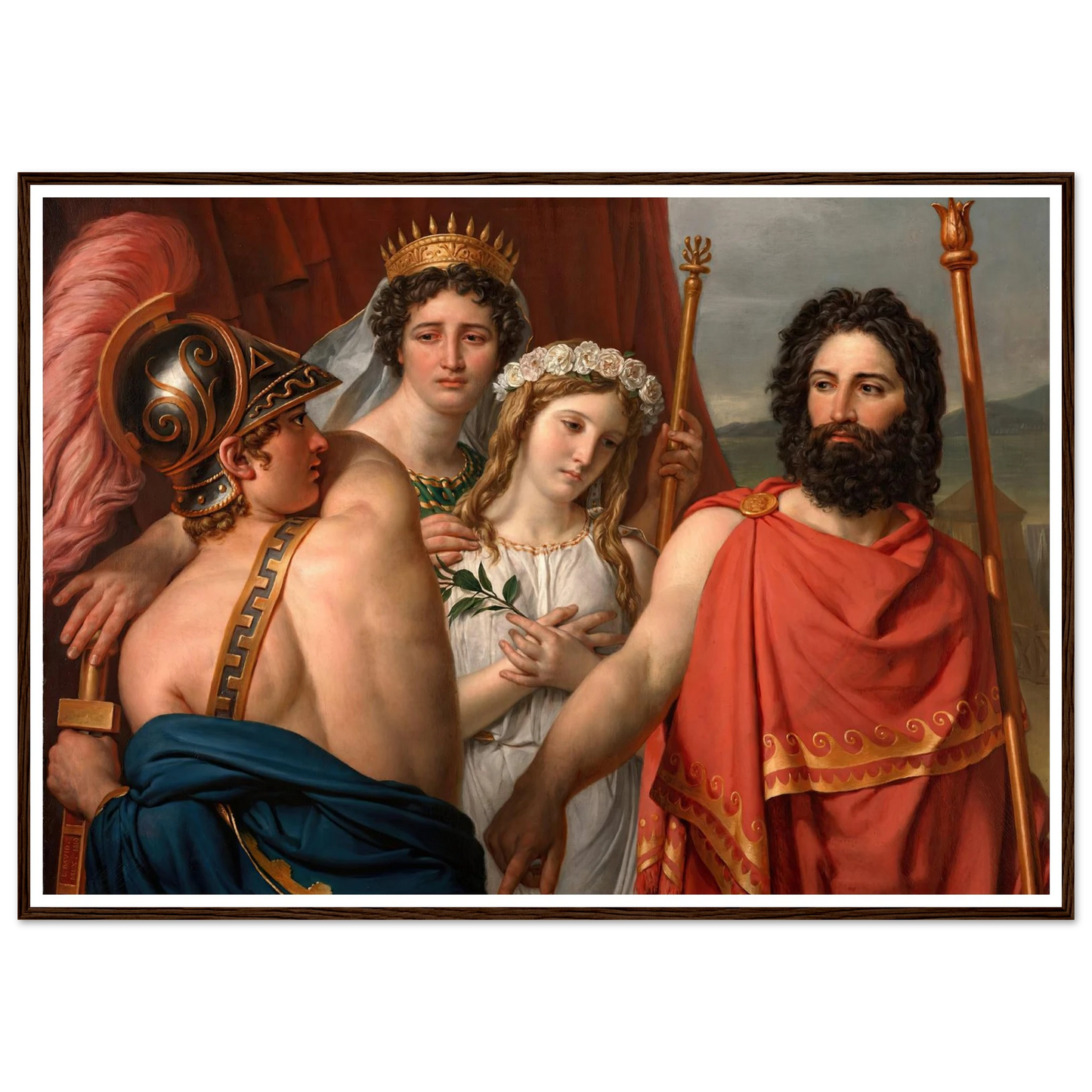 The Anger of Achilles (1819) Art Print | Jacques Louis David - Framed Poster - 30x40 cm / 12x16″ - Black frame