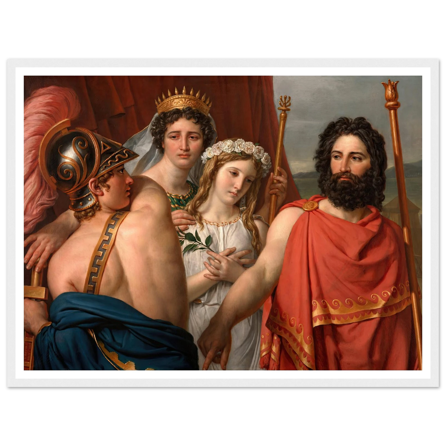 The Anger of Achilles (1819) Art Print | Jacques Louis David - Framed Poster - 30x40 cm / 12x16″ - Black frame