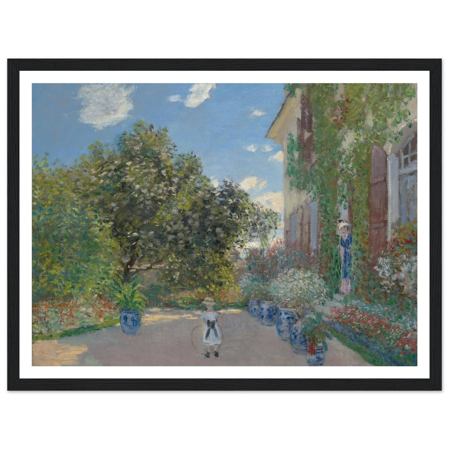 The Artist’s House at Argenteuil (1873) Art Print | Claude Monet - Framed Poster - 30x40 cm / 12x16″ - Black frame