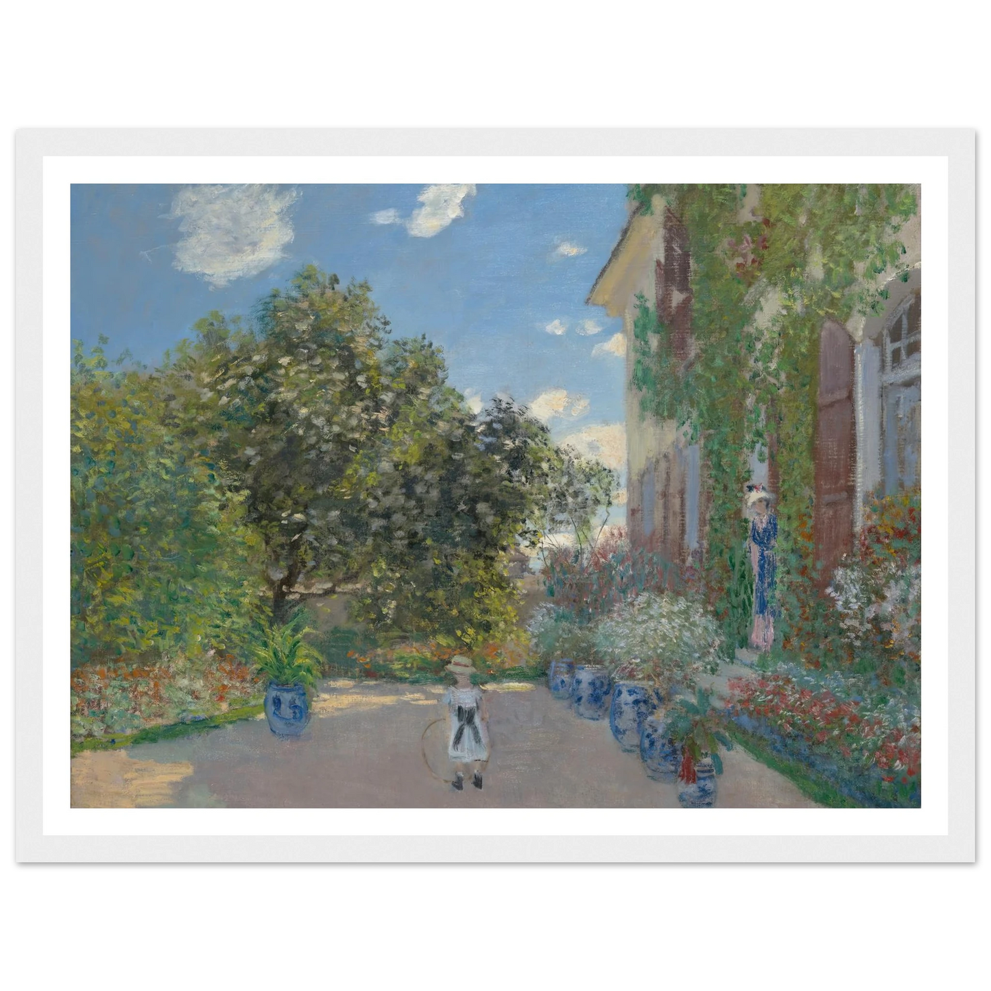 The Artist’s House at Argenteuil (1873) Art Print | Claude Monet - Framed Poster - 30x40 cm / 12x16″ - Black frame
