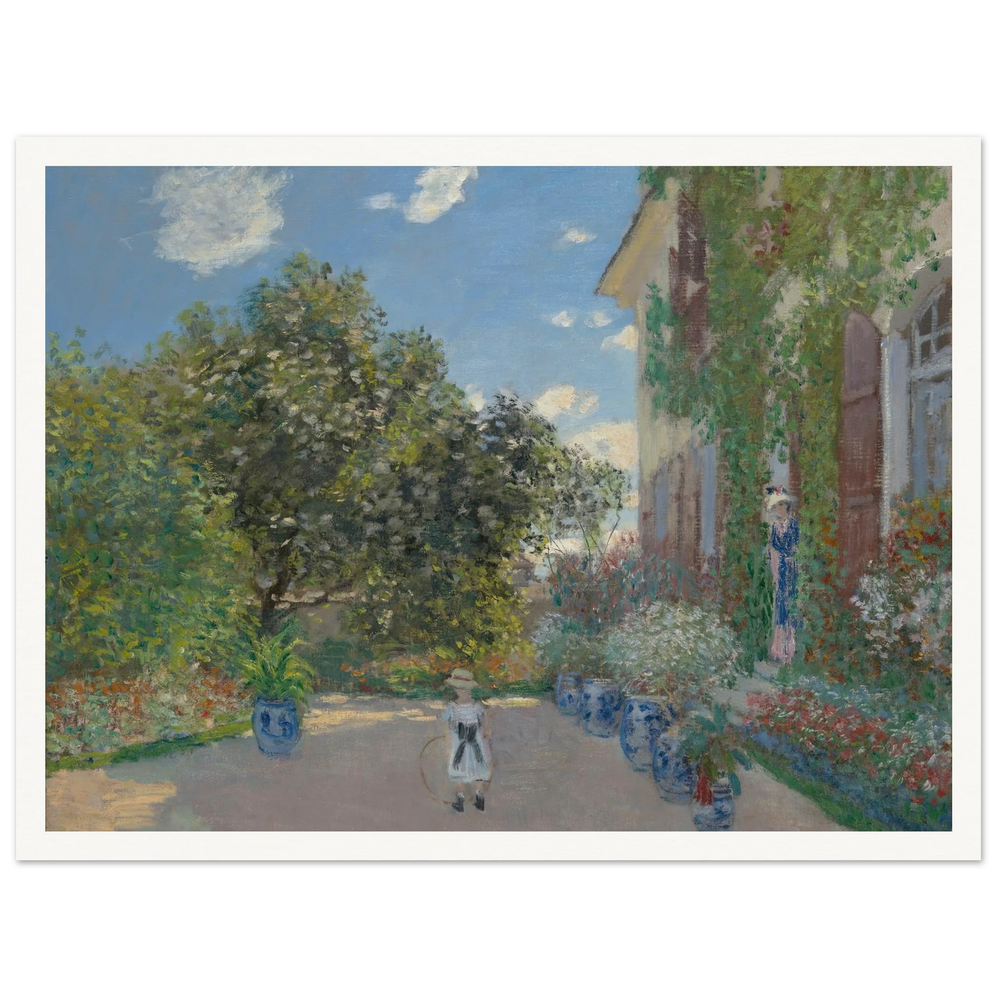 The Artist’s House at Argenteuil (1873) Art Print | Claude Monet - Framed Poster - 30x40 cm / 12x16″ - Black frame