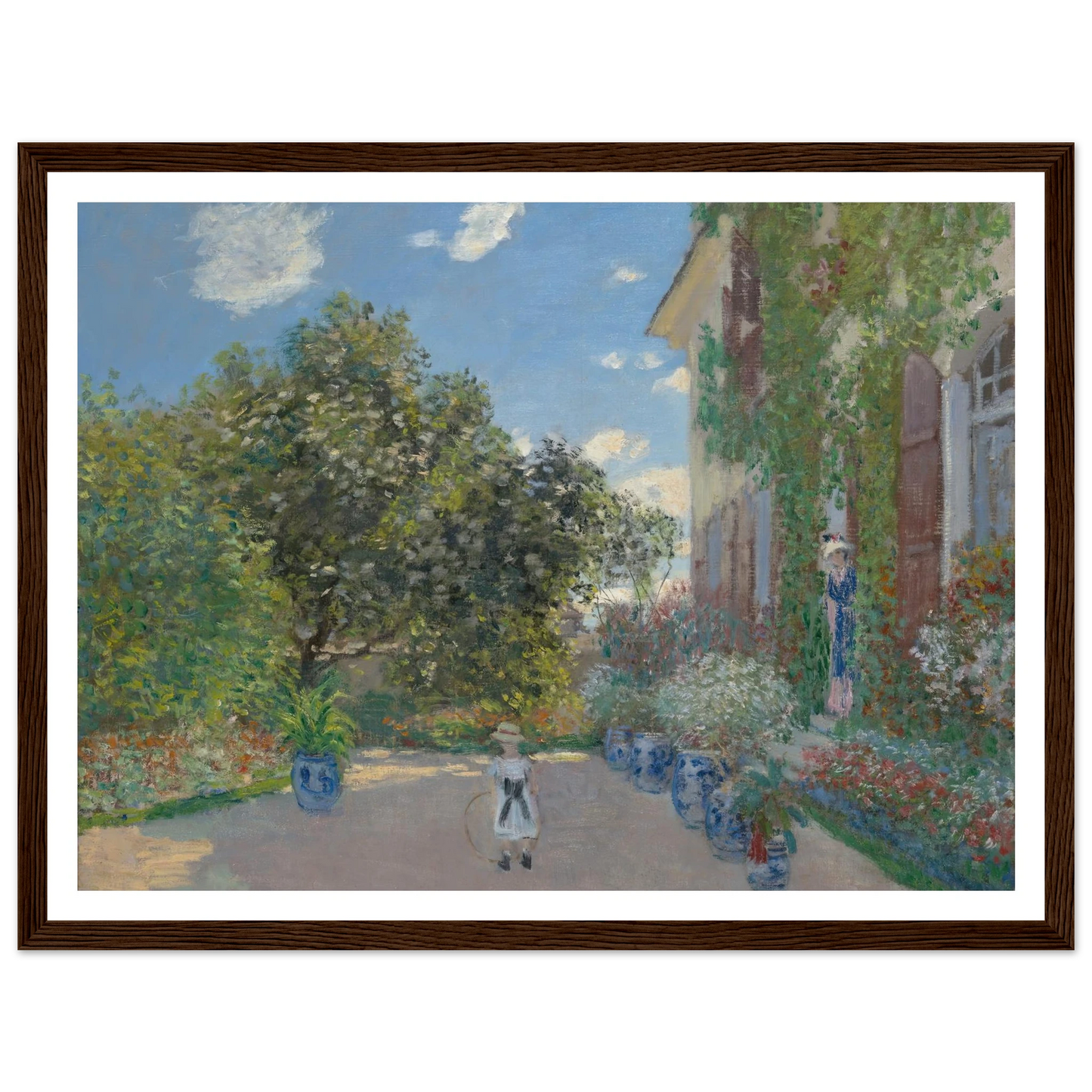 The Artist’s House at Argenteuil (1873) Art Print | Claude Monet - Framed Poster - 30x40 cm / 12x16″ - Black frame