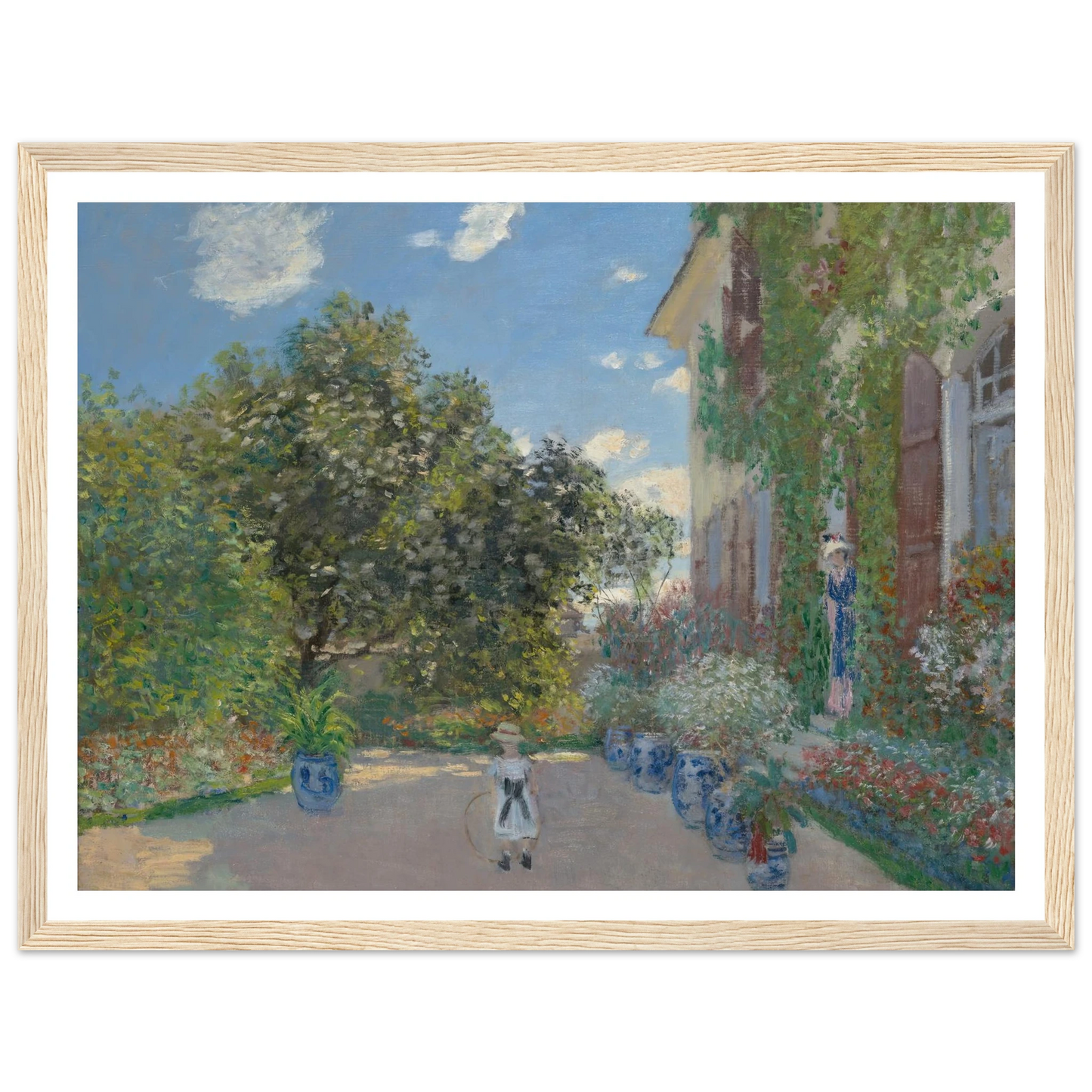 The Artist’s House at Argenteuil (1873) Art Print | Claude Monet - Framed Poster - 30x40 cm / 12x16″ - Black frame
