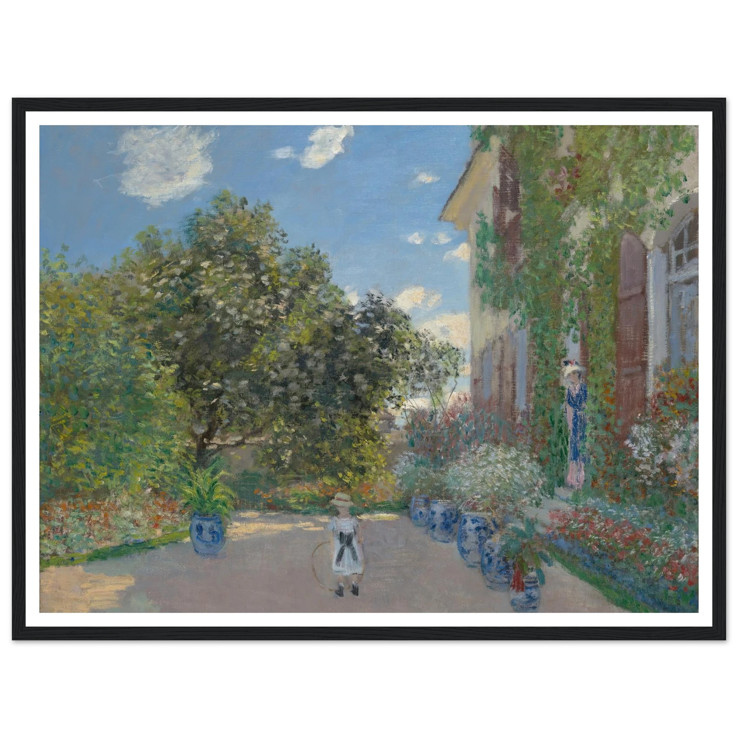 The Artist’s House at Argenteuil (1873) Art Print | Claude Monet - Framed Poster - 30x40 cm / 12x16″ - Black frame