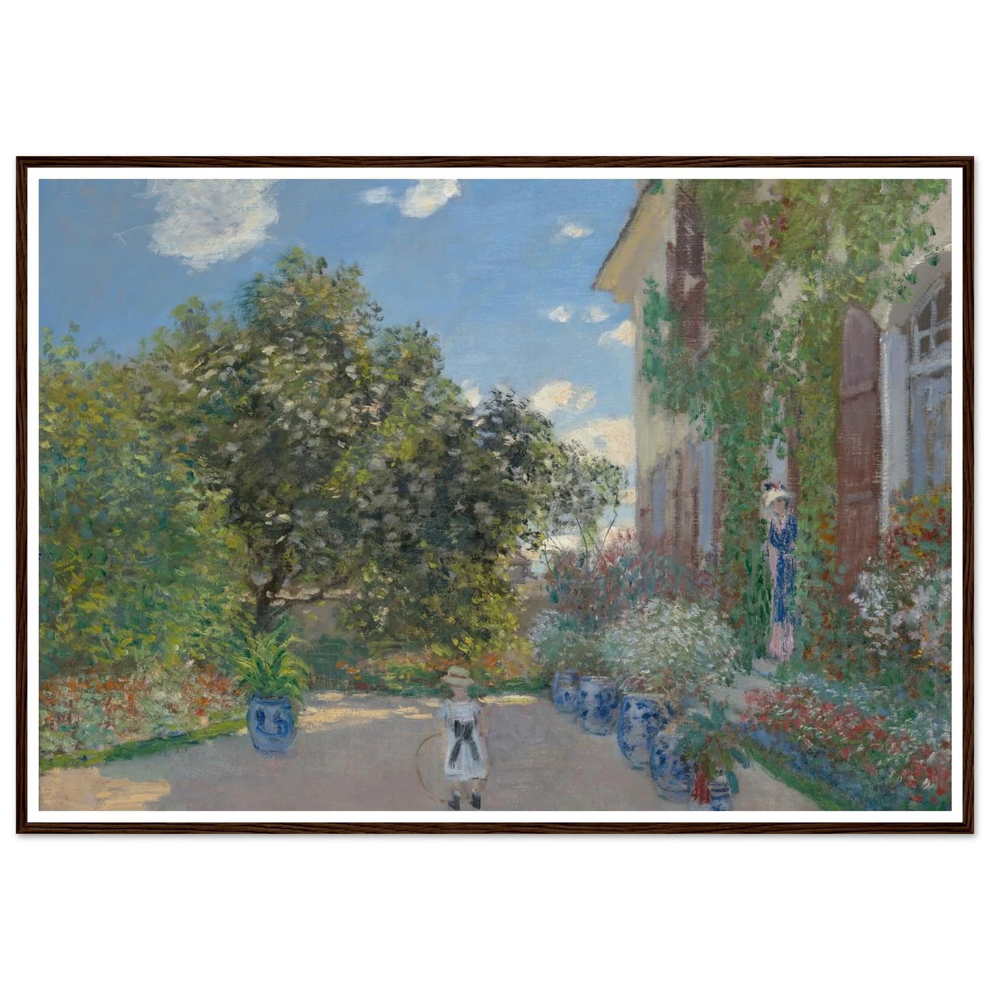 The Artist’s House at Argenteuil (1873) Art Print | Claude Monet - Framed Poster - 30x40 cm / 12x16″ - Black frame