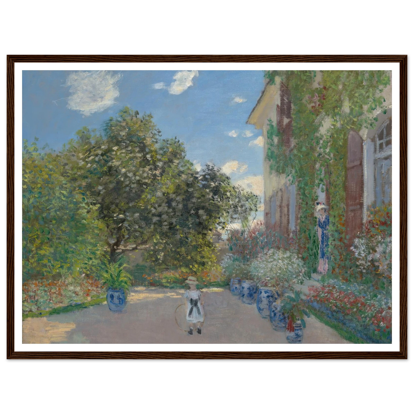 The Artist’s House at Argenteuil (1873) Art Print | Claude Monet - Framed Poster - 30x40 cm / 12x16″ - Black frame
