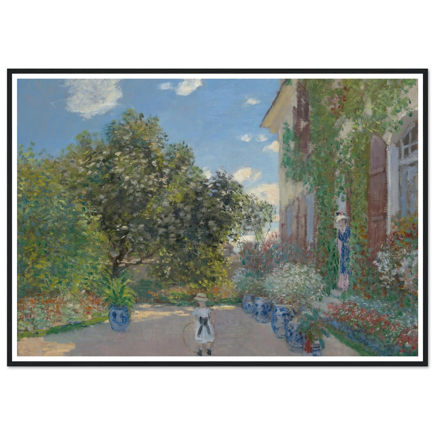 The Artist’s House at Argenteuil (1873) Art Print | Claude Monet - Framed Poster - 30x40 cm / 12x16″ - Black frame