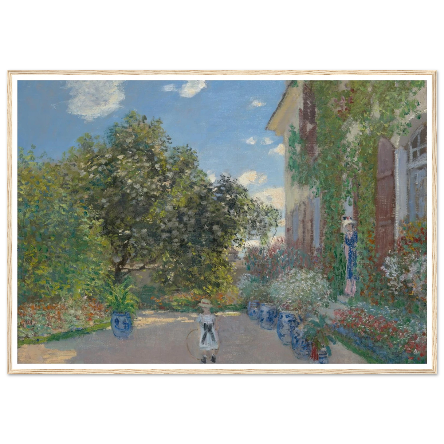 The Artist’s House at Argenteuil (1873) Art Print | Claude Monet - Framed Poster - 30x40 cm / 12x16″ - Black frame