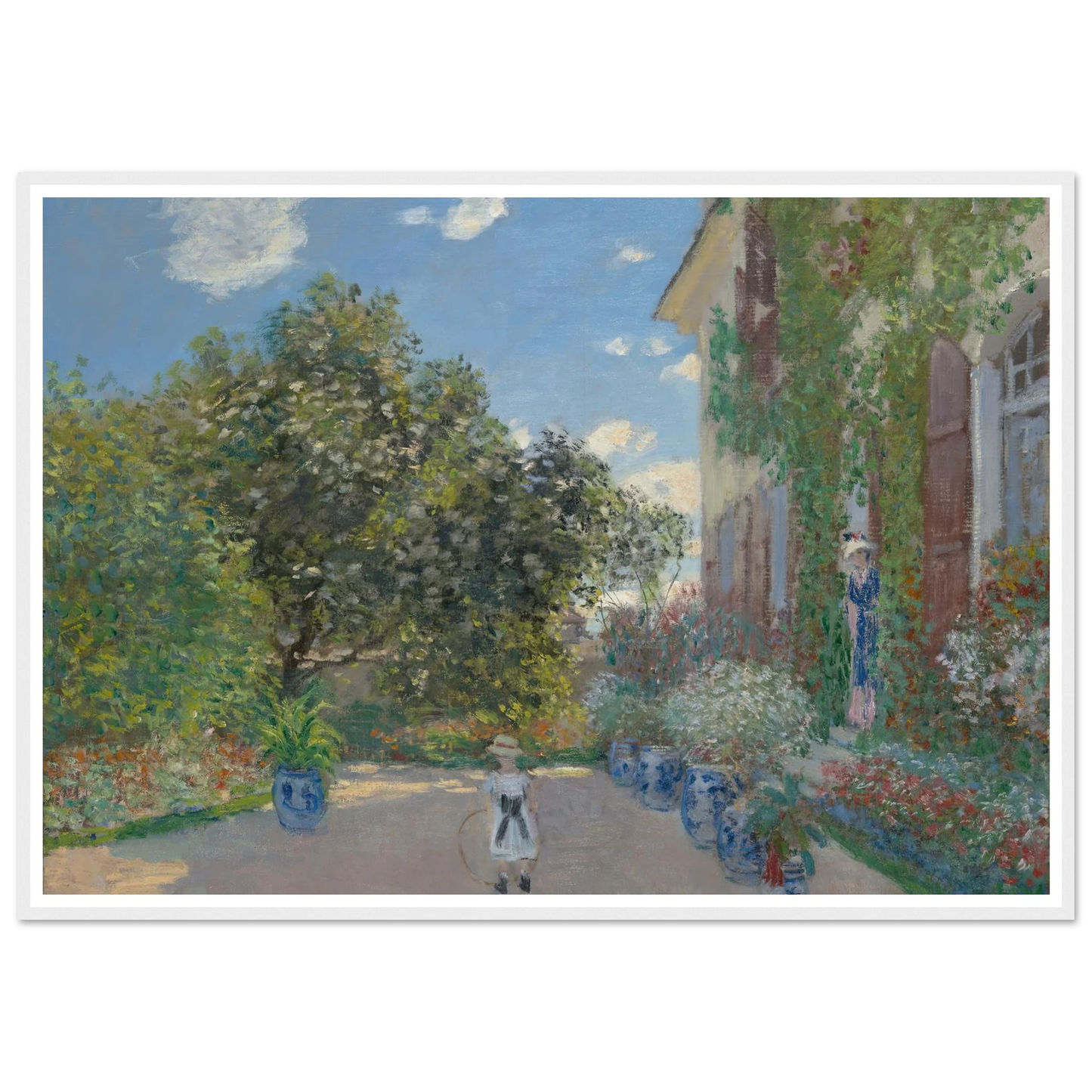 The Artist’s House at Argenteuil (1873) Art Print | Claude Monet - Framed Poster - 30x40 cm / 12x16″ - Black frame