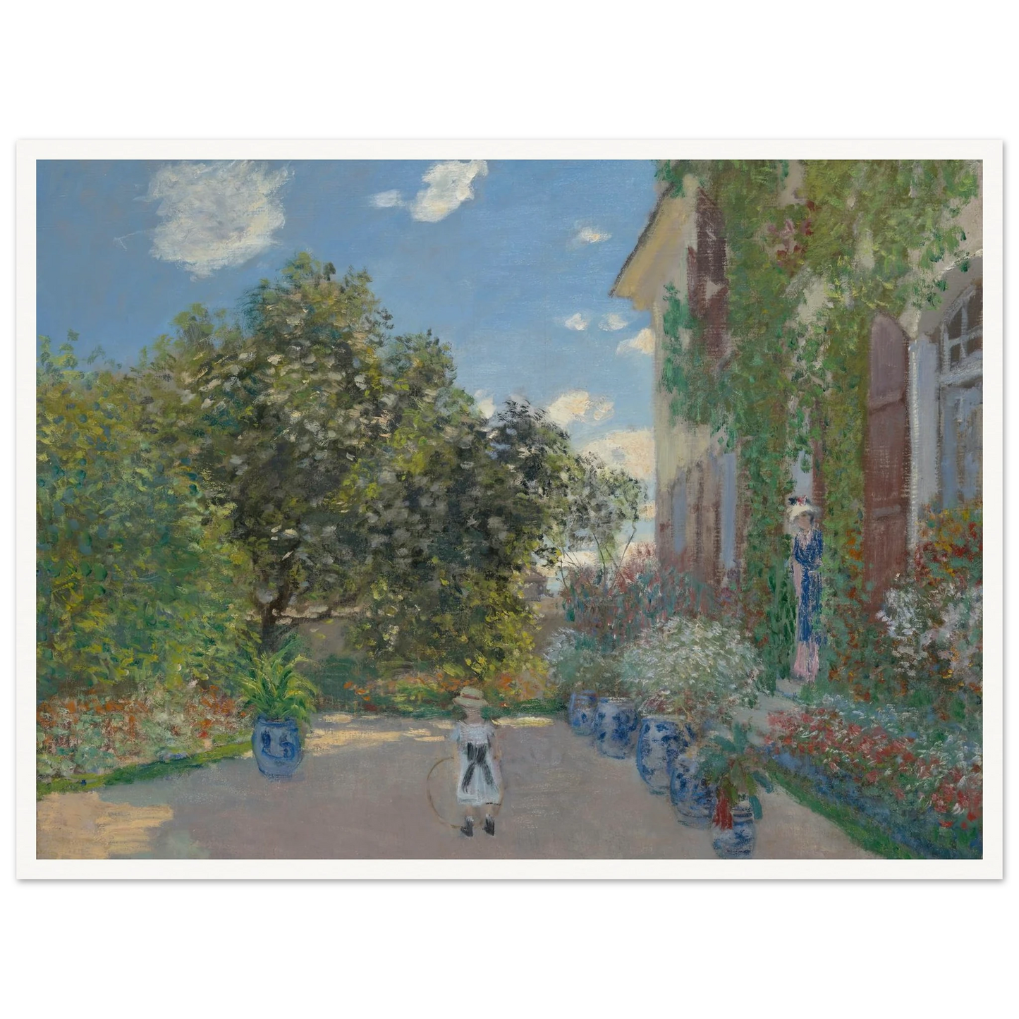 The Artist’s House at Argenteuil (1873) Art Print | Claude Monet - Framed Poster - 30x40 cm / 12x16″ - Black frame