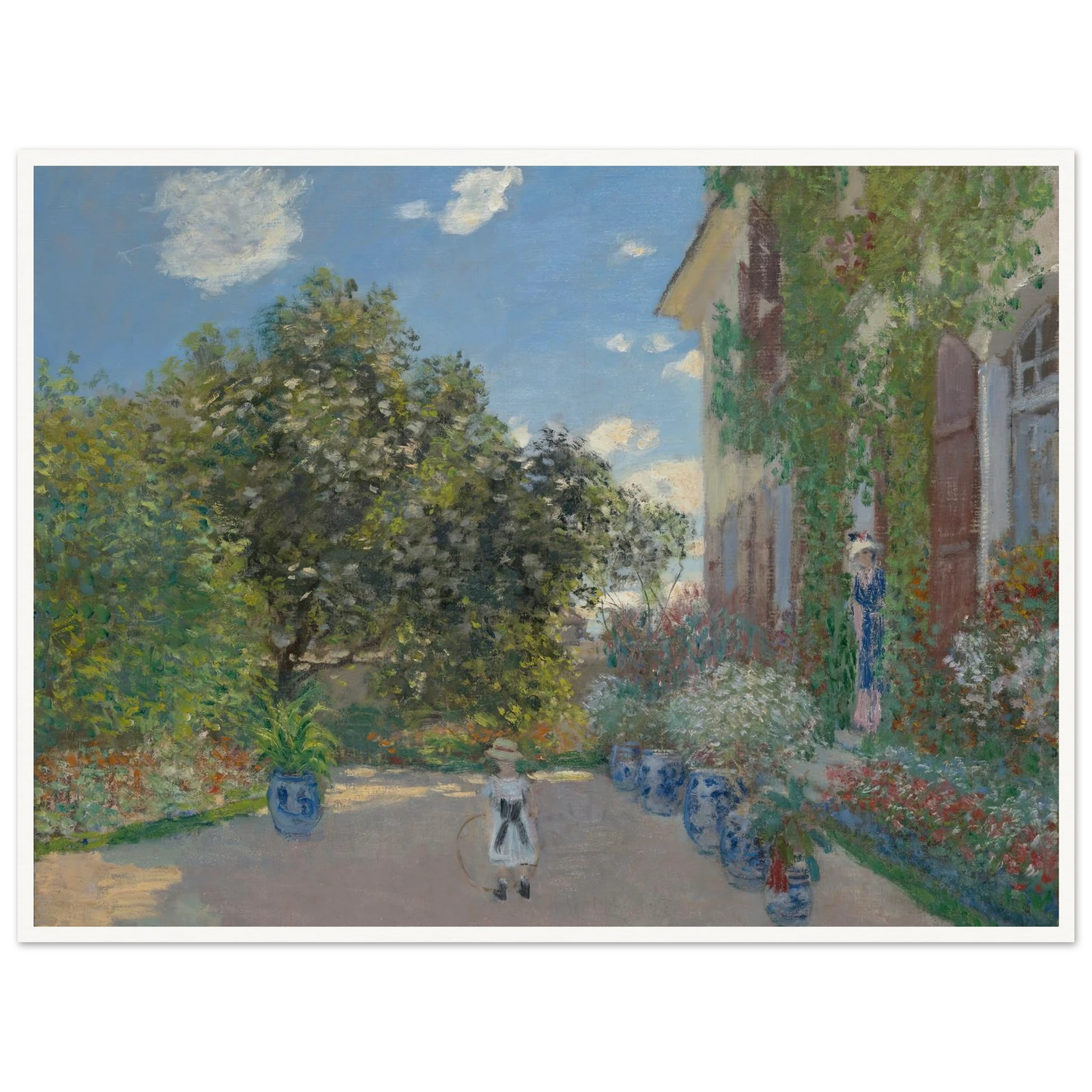 The Artist’s House at Argenteuil (1873) Art Print | Claude Monet - Framed Poster - 30x40 cm / 12x16″ - Black frame