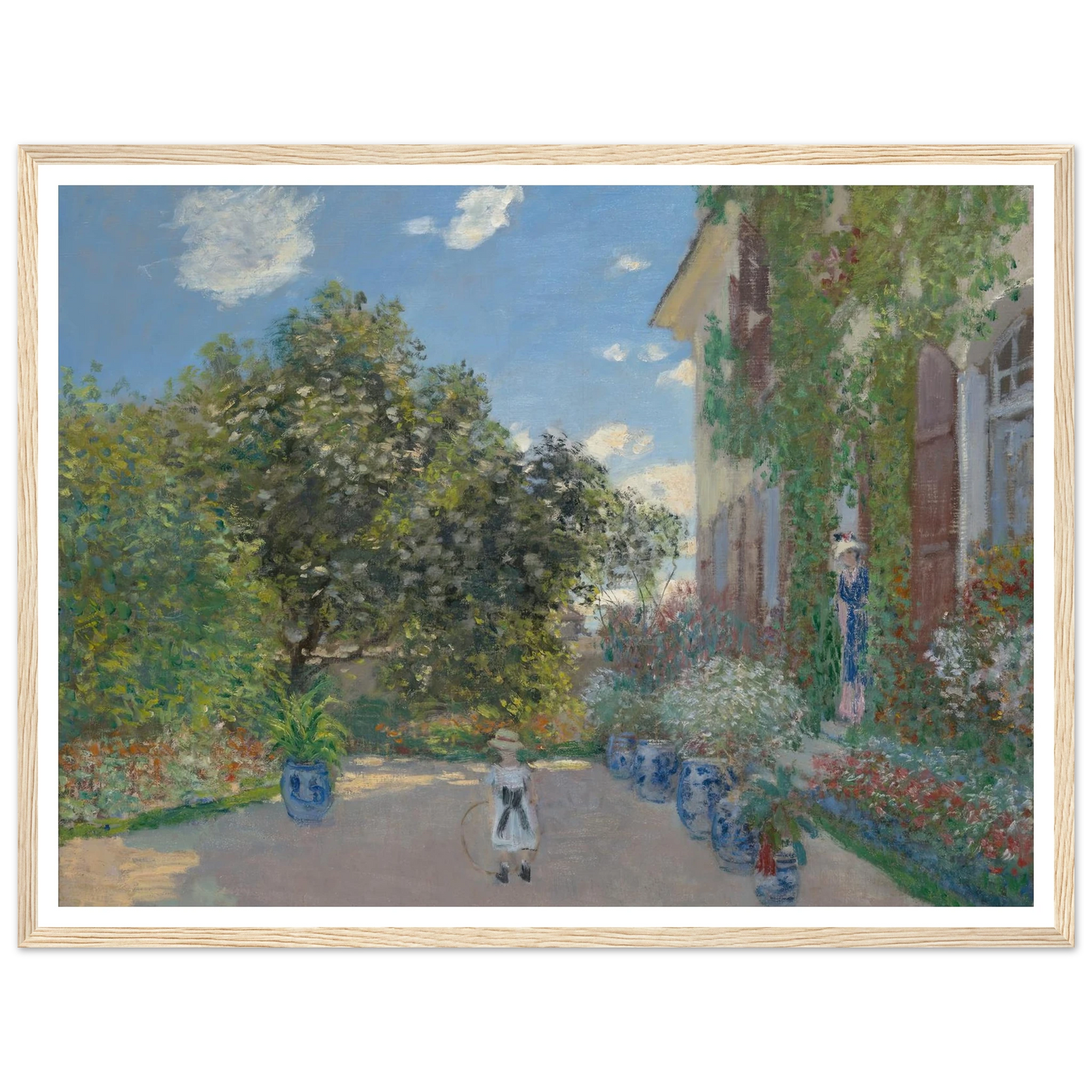 The Artist’s House at Argenteuil (1873) Art Print | Claude Monet - Framed Poster - 30x40 cm / 12x16″ - Black frame