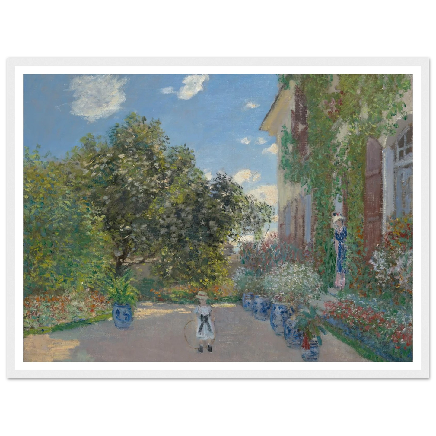 The Artist’s House at Argenteuil (1873) Art Print | Claude Monet - Framed Poster - 30x40 cm / 12x16″ - Black frame