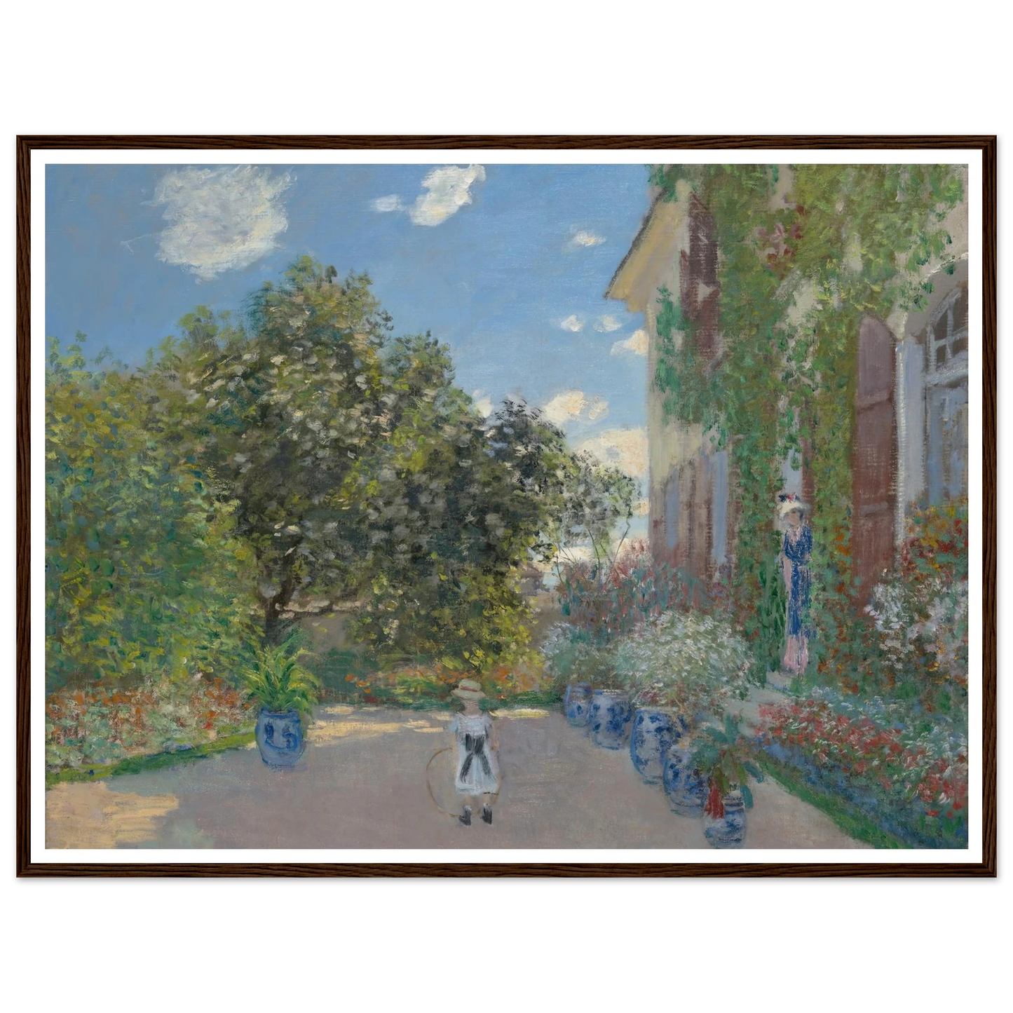 The Artist’s House at Argenteuil (1873) Art Print | Claude Monet - Framed Poster - 30x40 cm / 12x16″ - Black frame