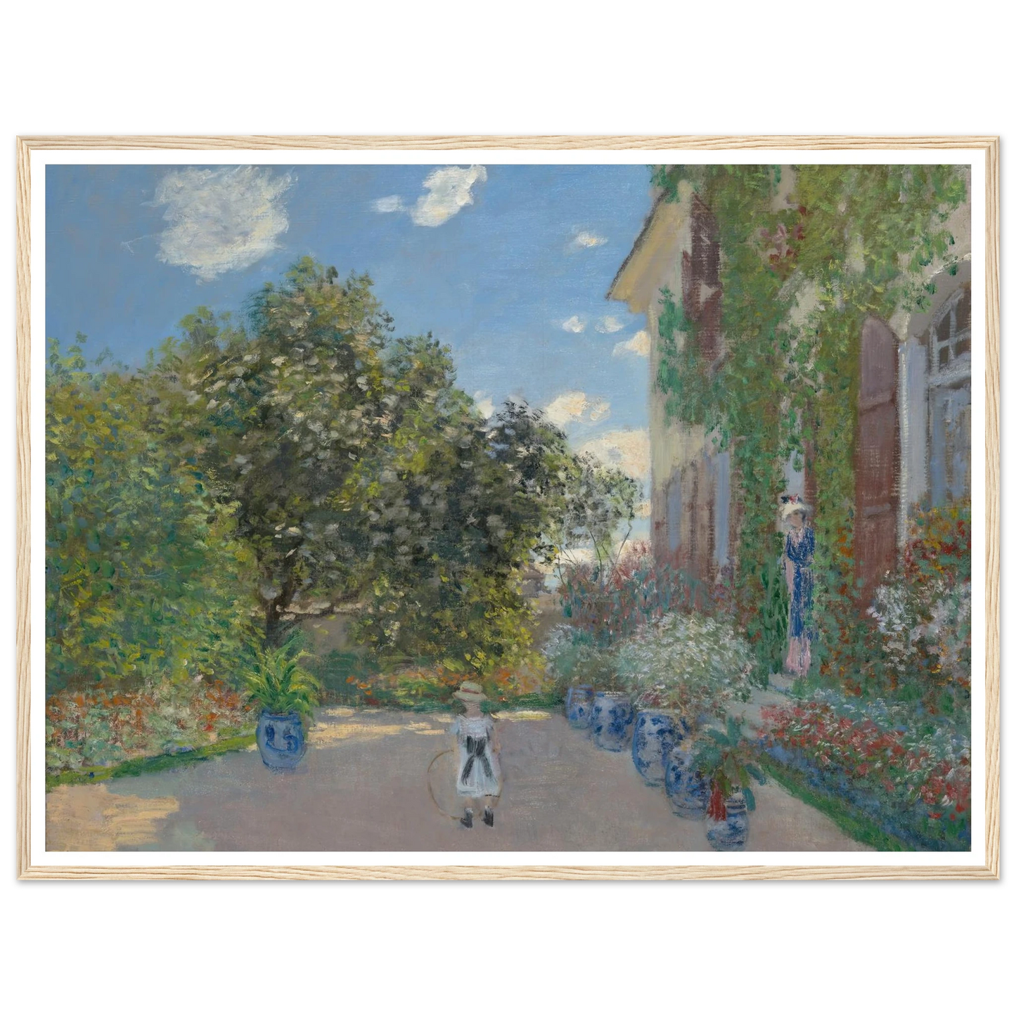 The Artist’s House at Argenteuil (1873) Art Print | Claude Monet - Framed Poster - 30x40 cm / 12x16″ - Black frame