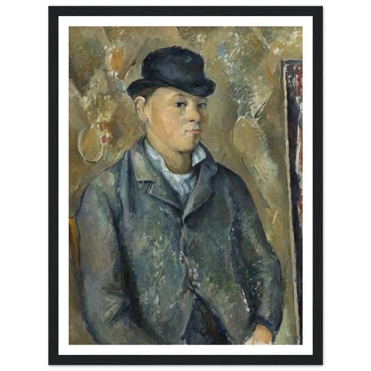 The Artist’s Son,Paul (1886-1887) Art Print | Paul Cezanne - Framed Poster - 30x40 cm / 12x16″ - Black frame