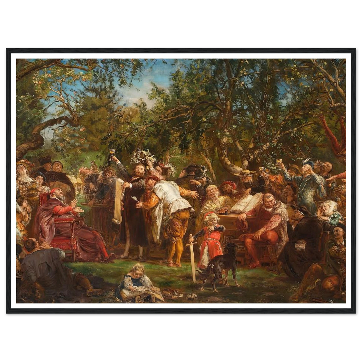 The Babin Republic (1881) Art Print | Jan Matejko - Framed Poster - 30x40 cm / 12x16″ - Black frame