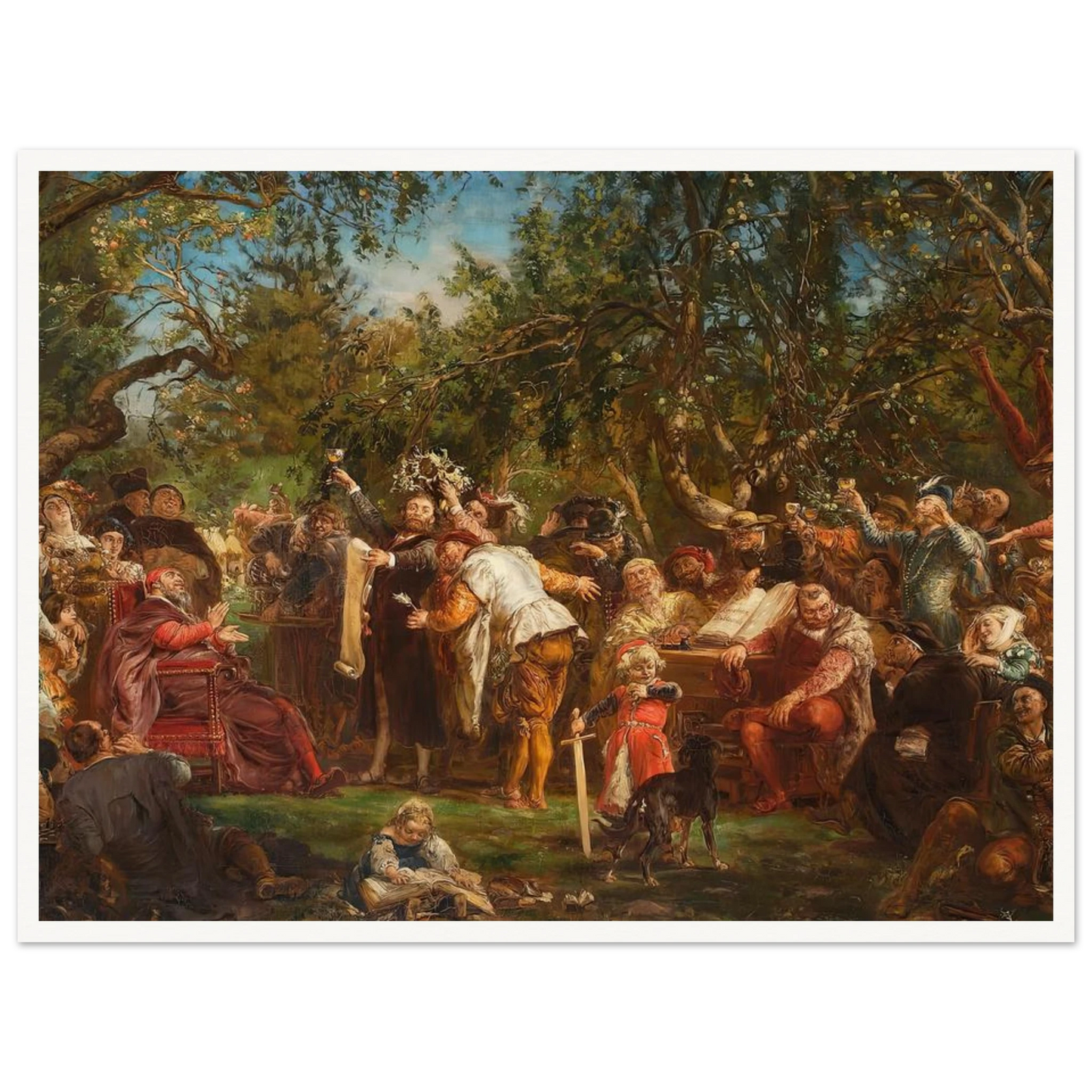 The Babin Republic (1881) Art Print | Jan Matejko - Framed Poster - 30x40 cm / 12x16″ - Black frame