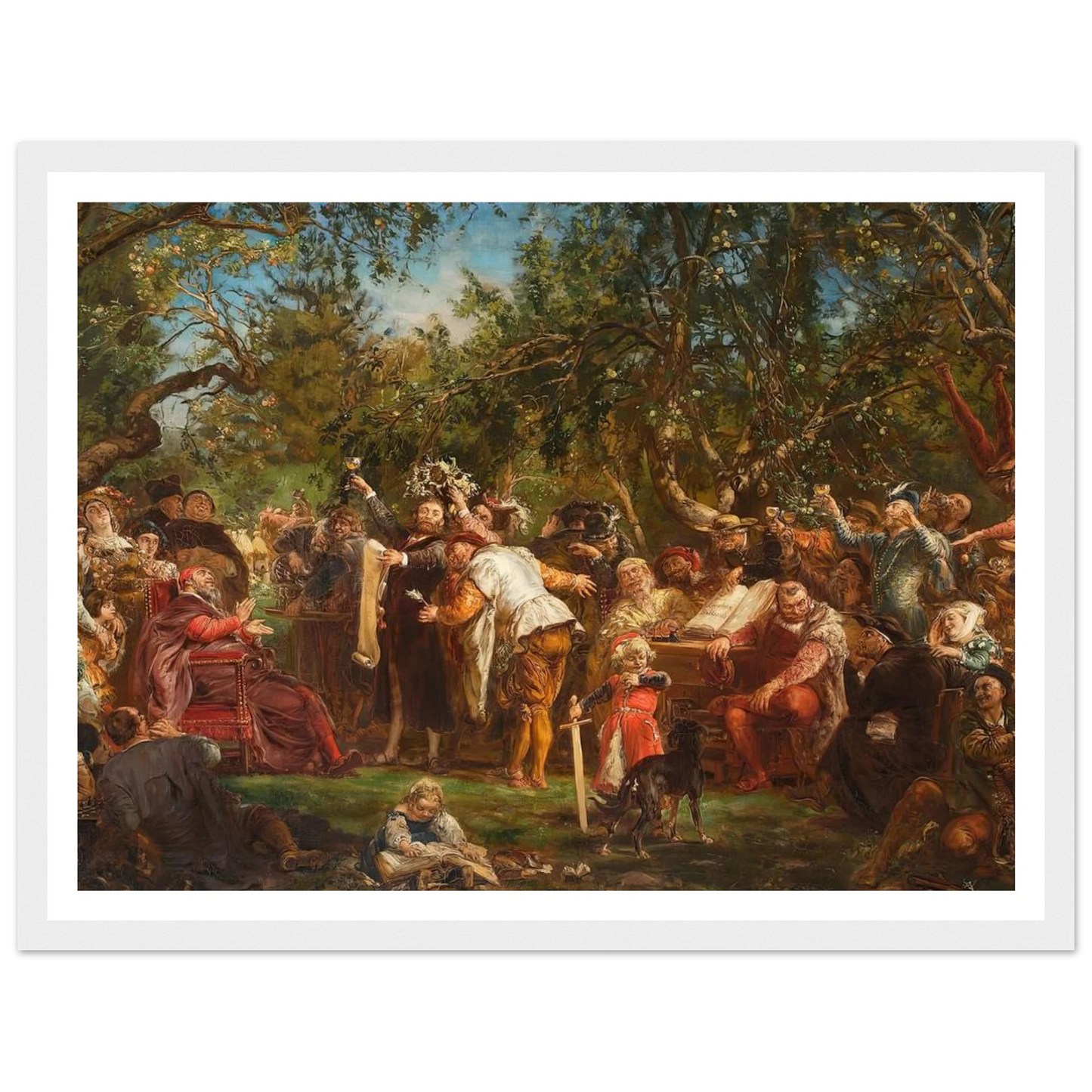 The Babin Republic (1881) Art Print | Jan Matejko - Framed Poster - 30x40 cm / 12x16″ - Black frame
