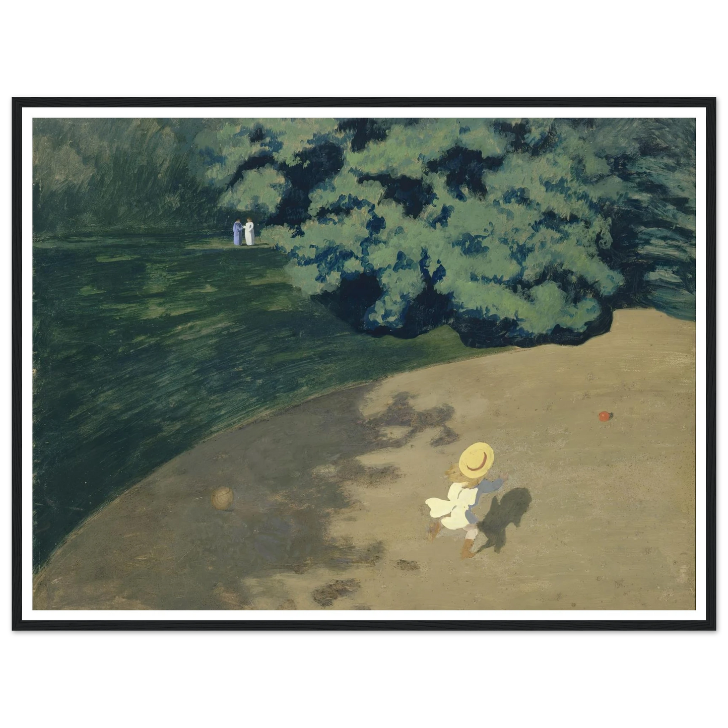 The Ball (1899) Art Print | Felix Vallotton - Framed Poster - 30x40 cm / 12x16″ - Black frame