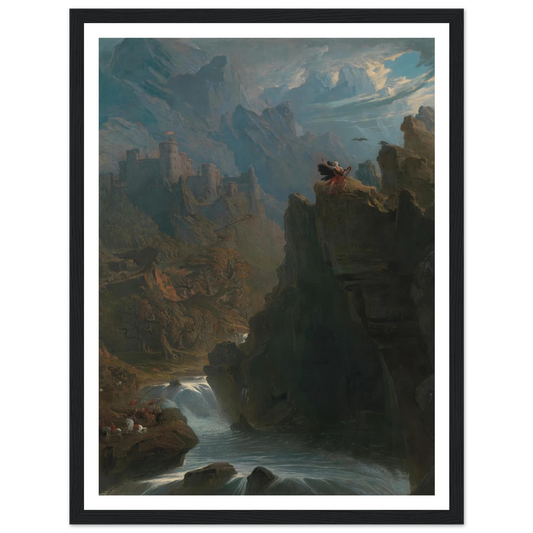 The Bard (ca. 1817) Art Print | John Martin - Framed Poster - 30x40 cm / 12x16″ - Black frame