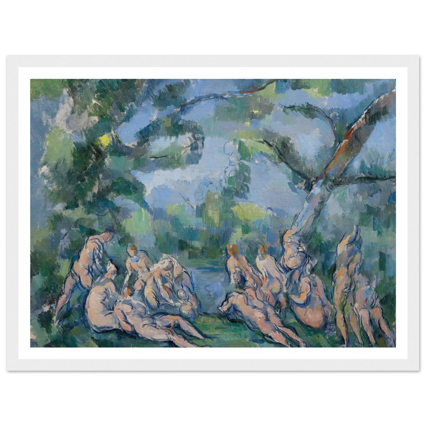 The Bathers (1899) Art Print | Paul Cezanne - Framed Poster - 30x40 cm / 12x16″ - Black frame