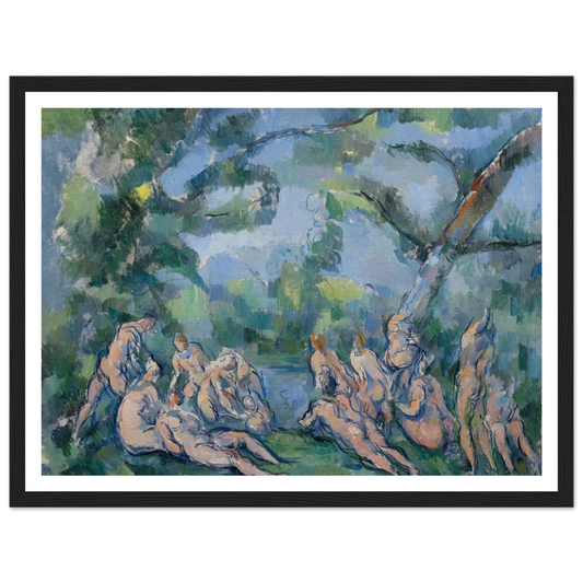 The Bathers (1899) Art Print | Paul Cezanne - Framed Poster - 30x40 cm / 12x16″ - Black frame