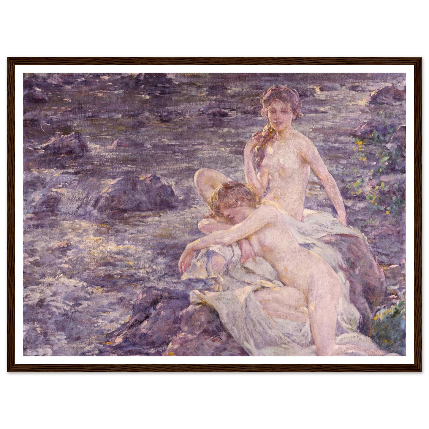 The Bathers Art Print | Robert Reid - Framed Poster - 30x40 cm / 12x16″ - Black frame