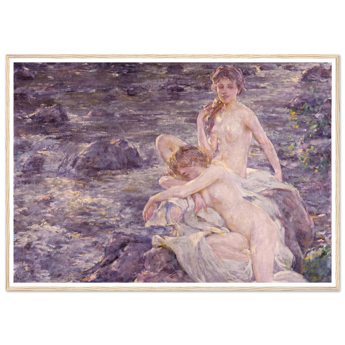 The Bathers Art Print | Robert Reid - Framed Poster - 30x40 cm / 12x16″ - Black frame