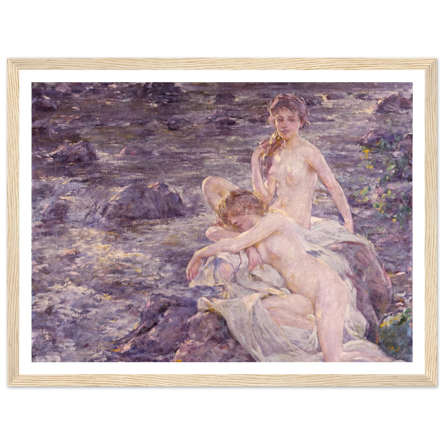 The Bathers Art Print | Robert Reid - Framed Poster - 30x40 cm / 12x16″ - Black frame