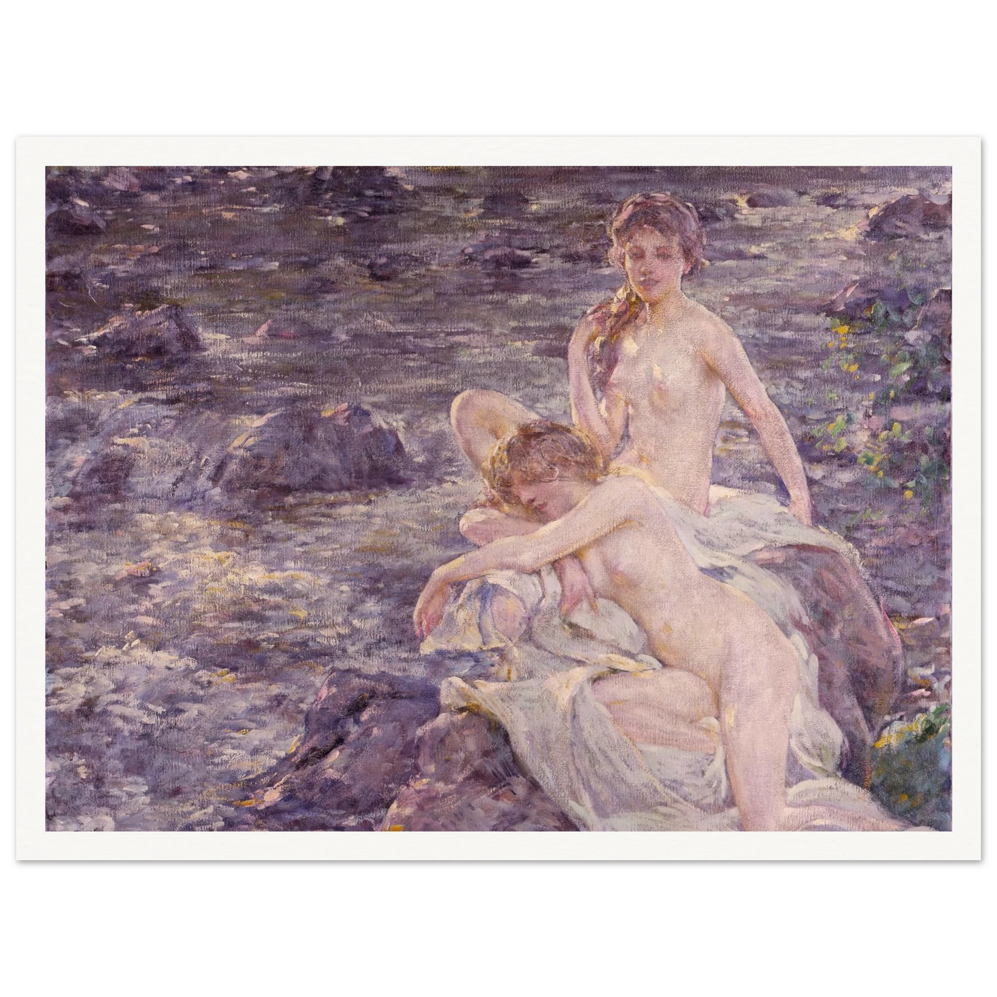 The Bathers Art Print | Robert Reid - Framed Poster - 30x40 cm / 12x16″ - Black frame