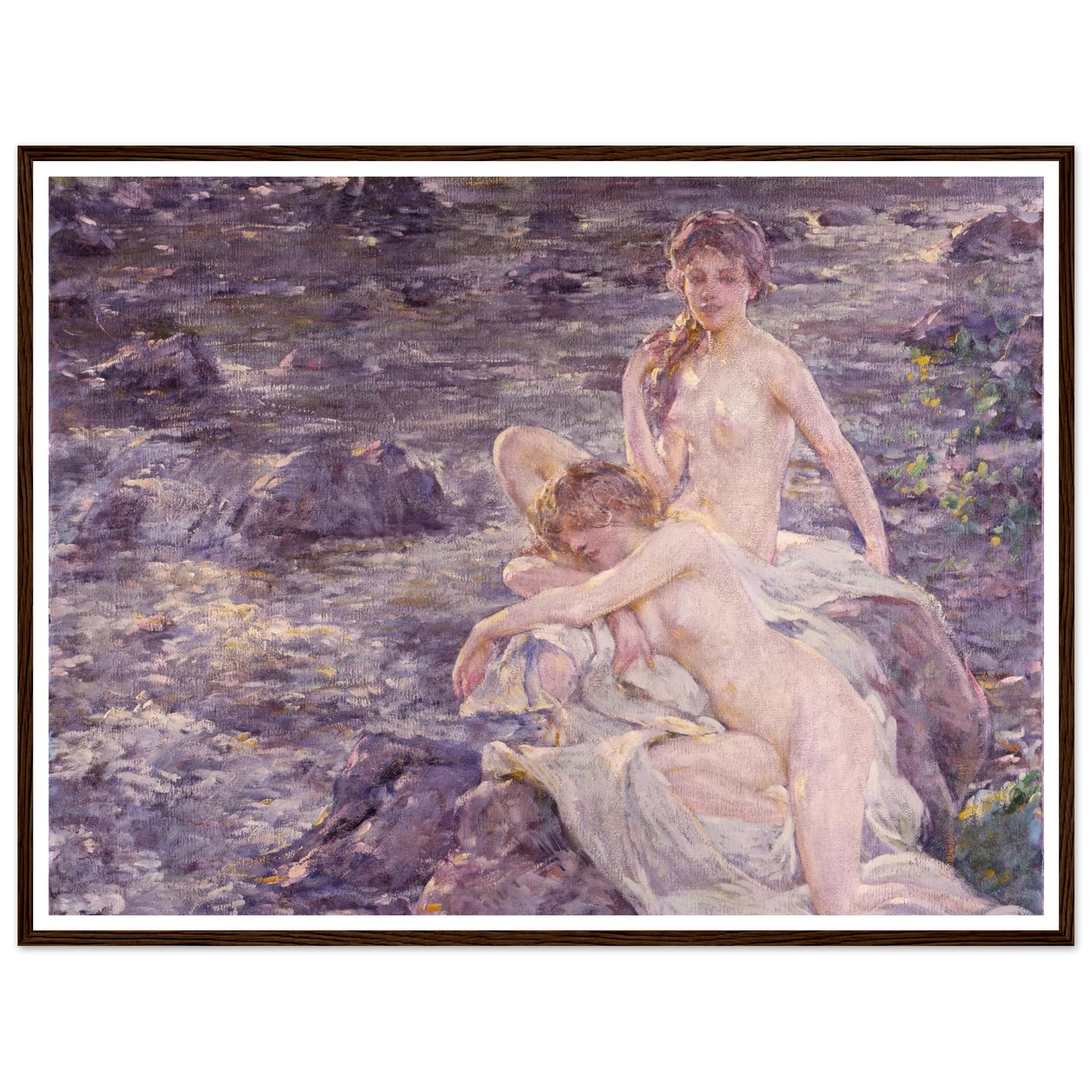 The Bathers Art Print | Robert Reid - Framed Poster - 30x40 cm / 12x16″ - Black frame
