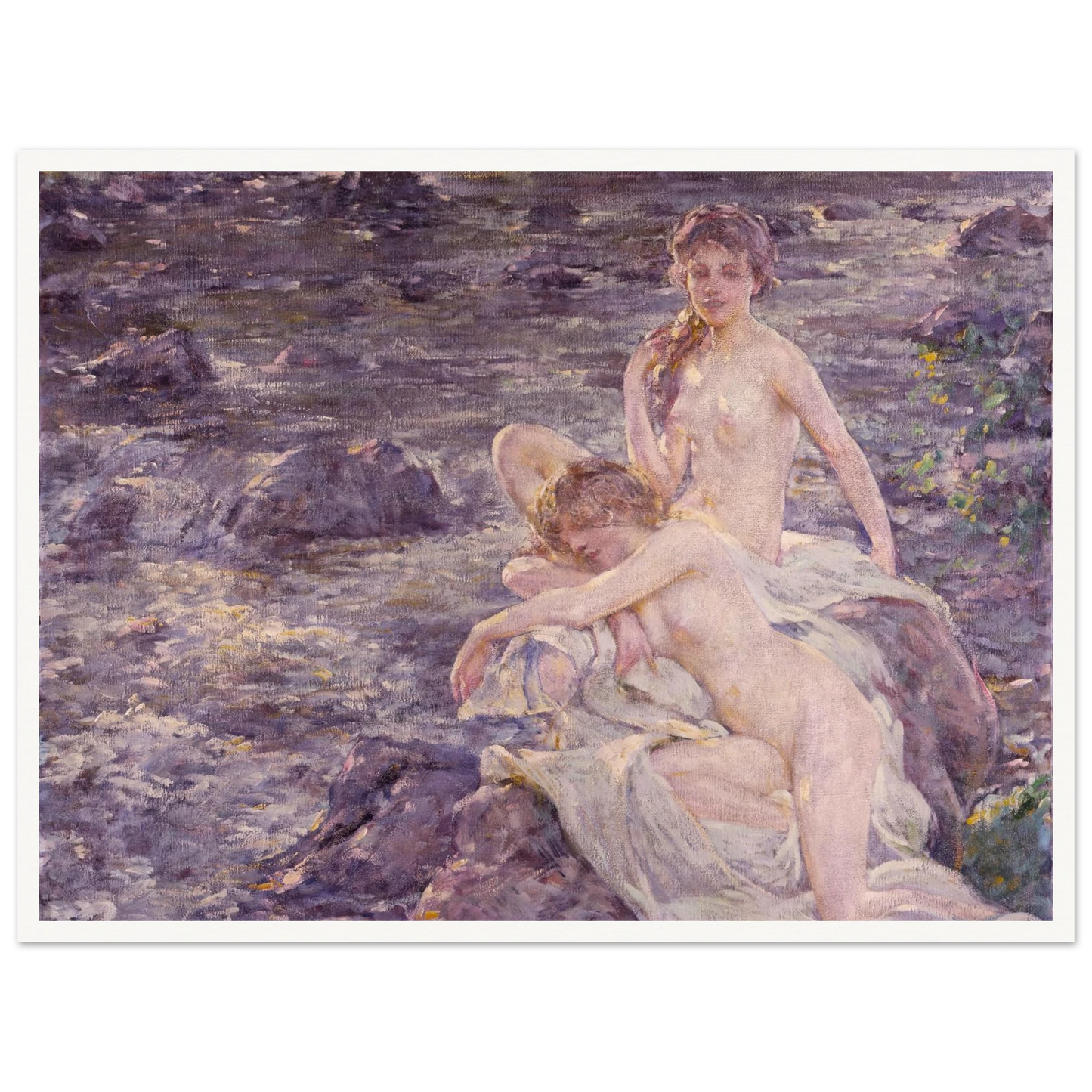 The Bathers Art Print | Robert Reid - Framed Poster - 30x40 cm / 12x16″ - Black frame