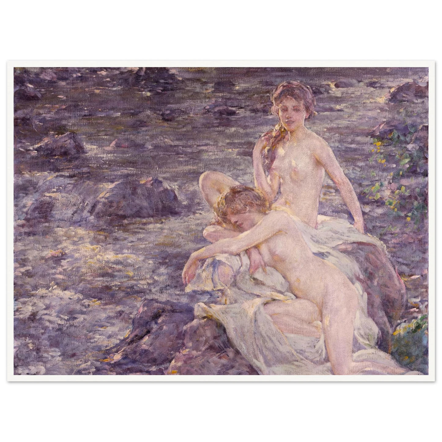 The Bathers Art Print | Robert Reid - Framed Poster - 30x40 cm / 12x16″ - Black frame