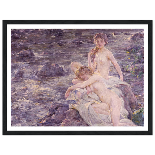 The Bathers Art Print | Robert Reid - Framed Poster - 30x40 cm / 12x16″ - Black frame