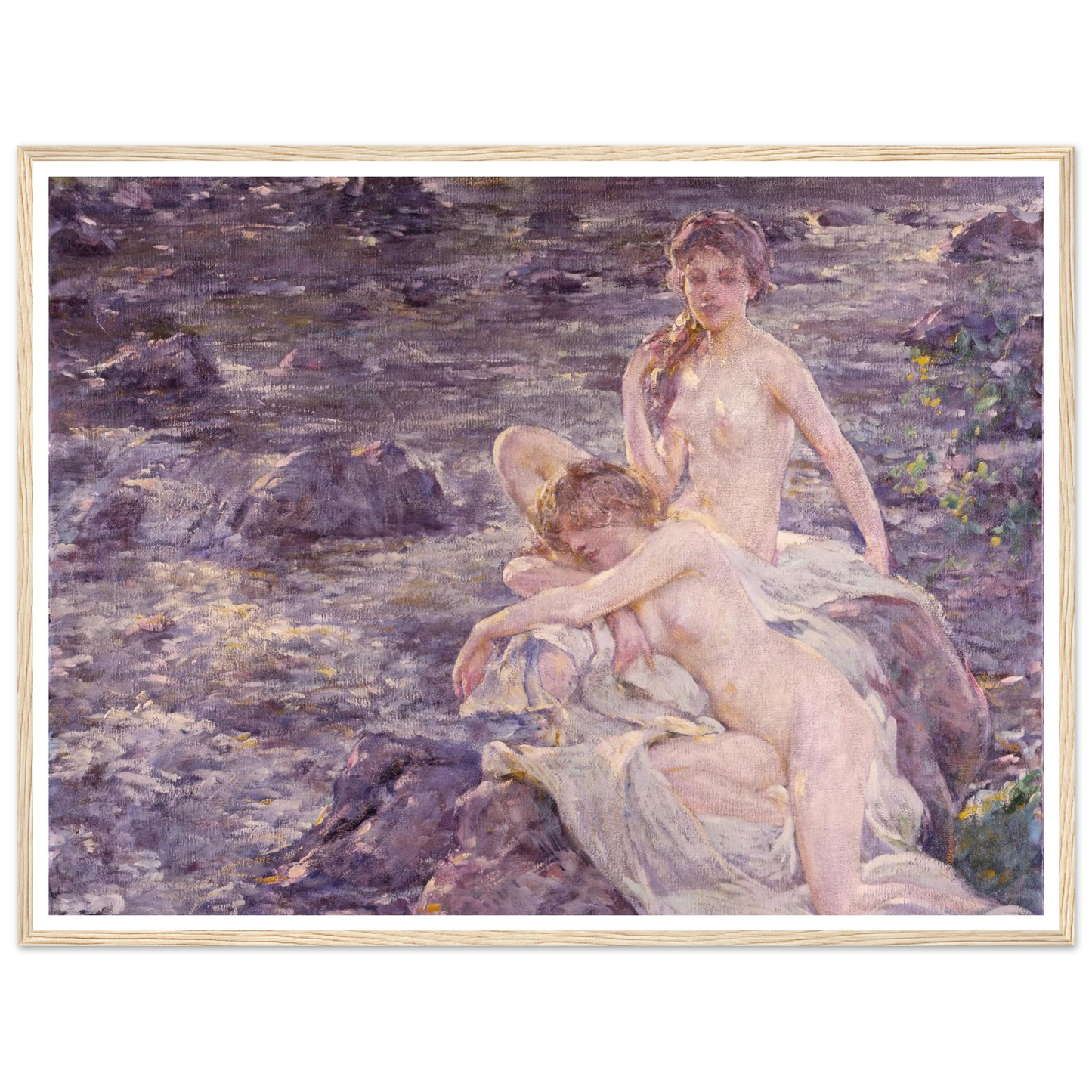 The Bathers Art Print | Robert Reid - Framed Poster - 30x40 cm / 12x16″ - Black frame
