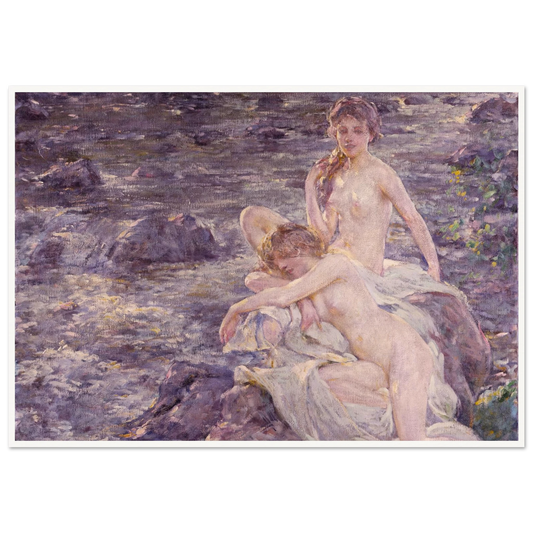 The Bathers Art Print | Robert Reid - Framed Poster - 30x40 cm / 12x16″ - Black frame