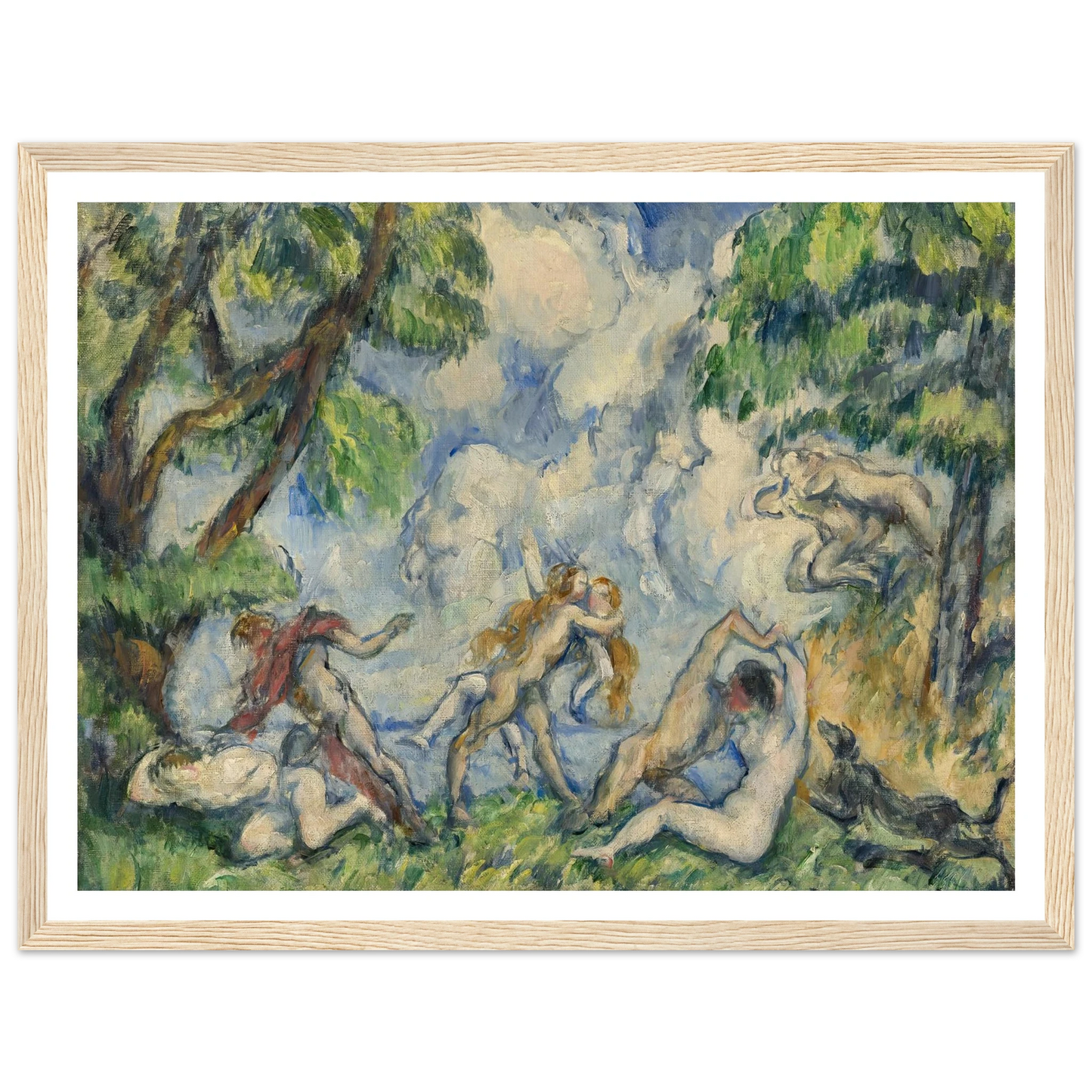 The Battle of Love (c. 1880) Art Print | Paul Cezanne - Framed Poster - 30x40 cm / 12x16″ - Black frame
