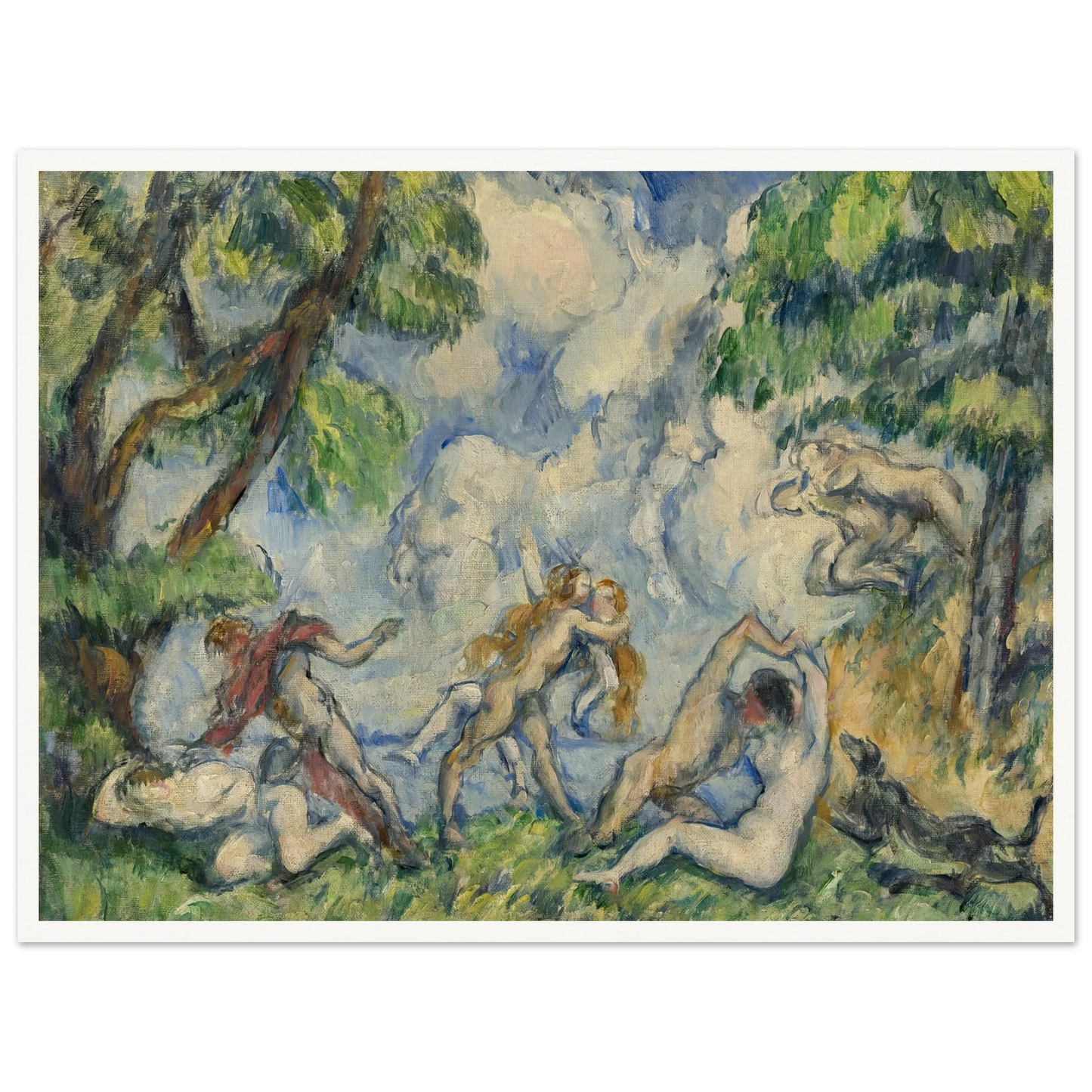 The Battle of Love (c. 1880) Art Print | Paul Cezanne - Framed Poster - 30x40 cm / 12x16″ - Black frame
