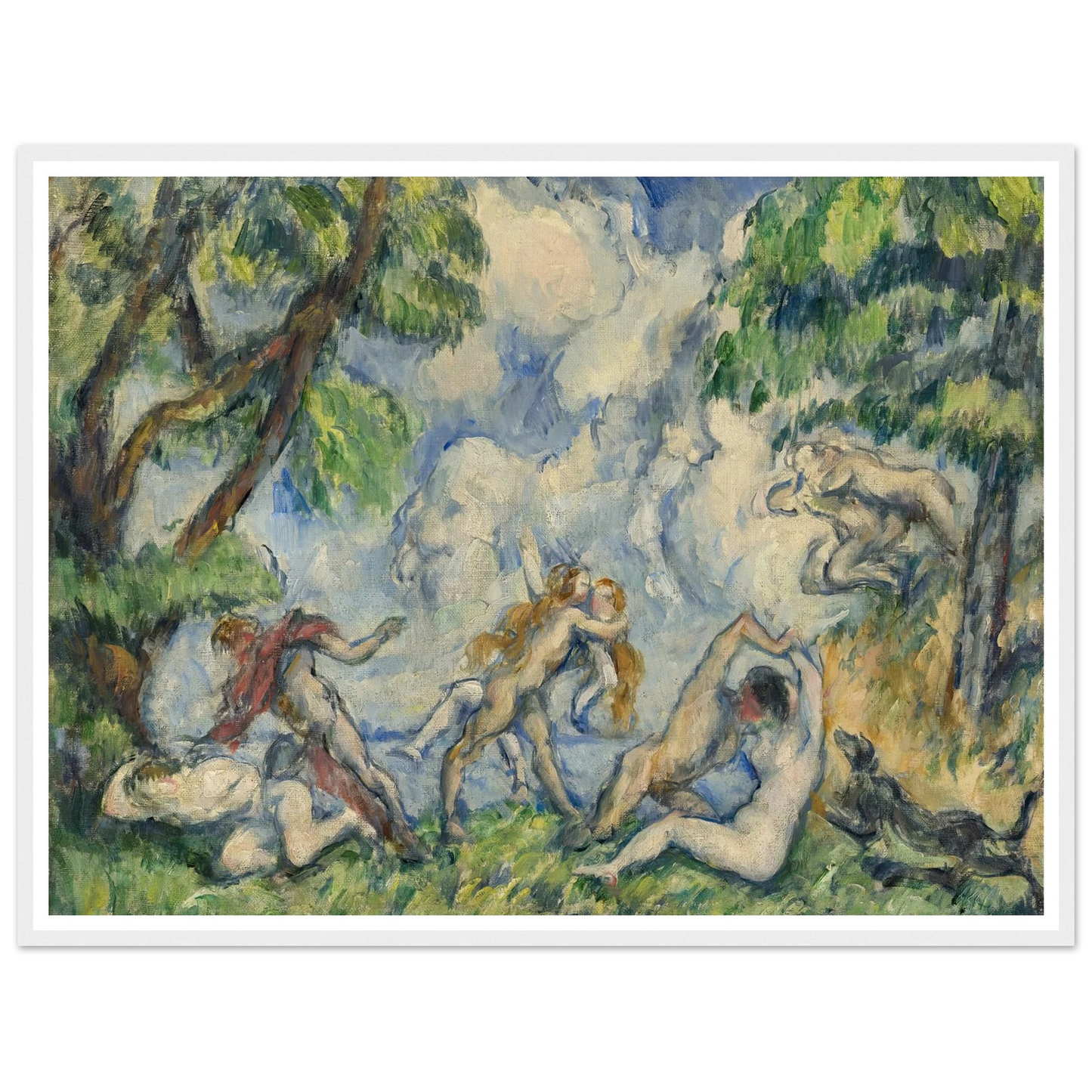 The Battle of Love (c. 1880) Art Print | Paul Cezanne - Framed Poster - 30x40 cm / 12x16″ - Black frame