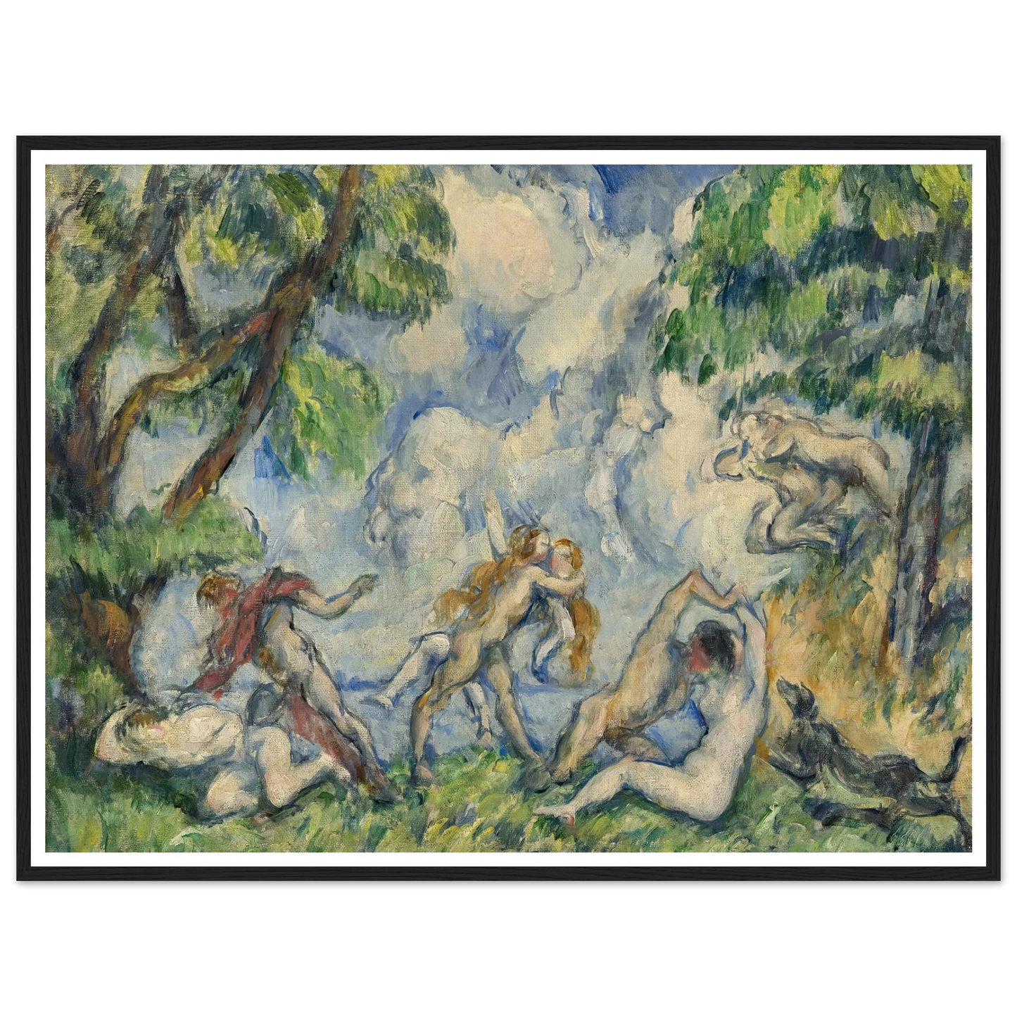 The Battle of Love (c. 1880) Art Print | Paul Cezanne - Framed Poster - 30x40 cm / 12x16″ - Black frame