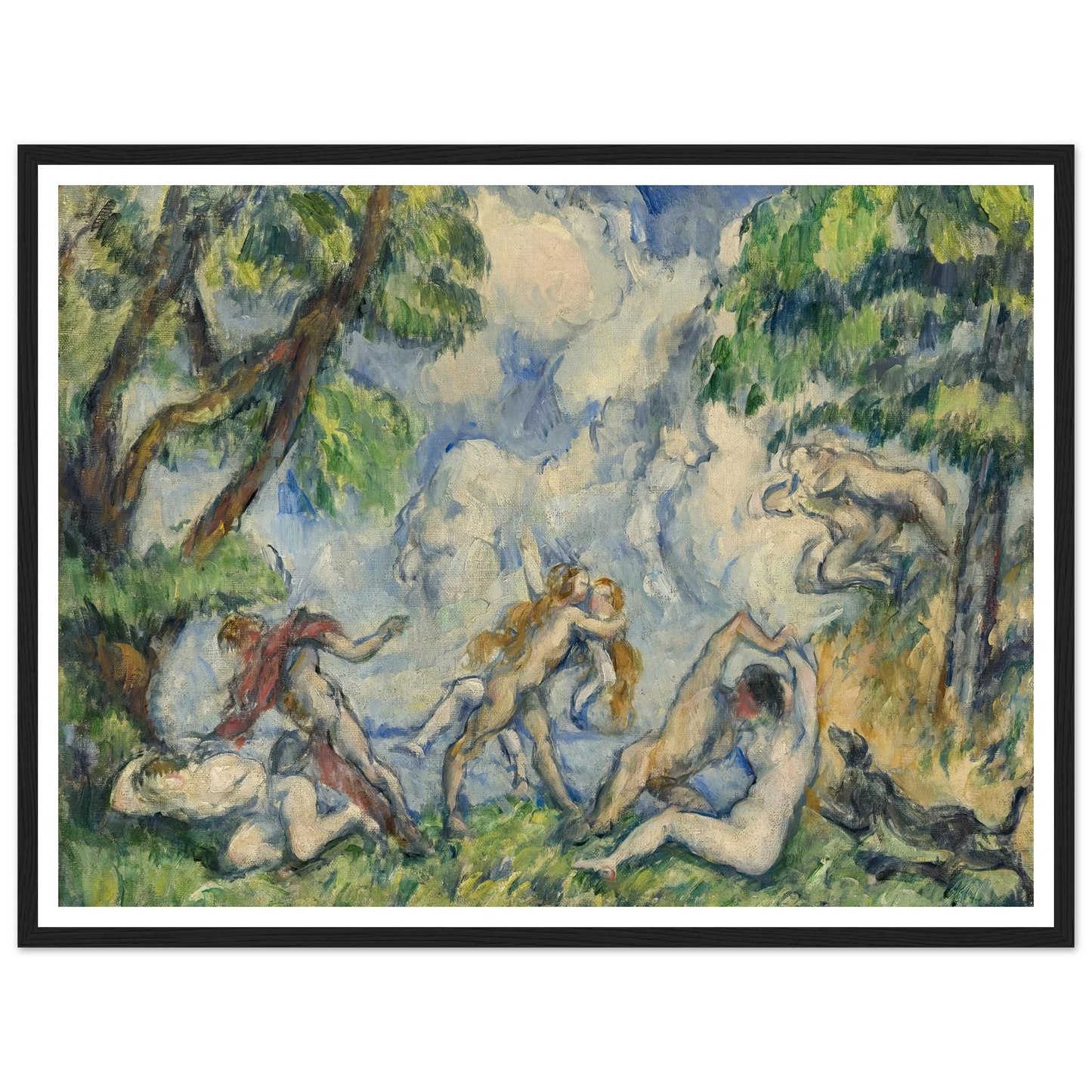 The Battle of Love (c. 1880) Art Print | Paul Cezanne - Framed Poster - 30x40 cm / 12x16″ - Black frame