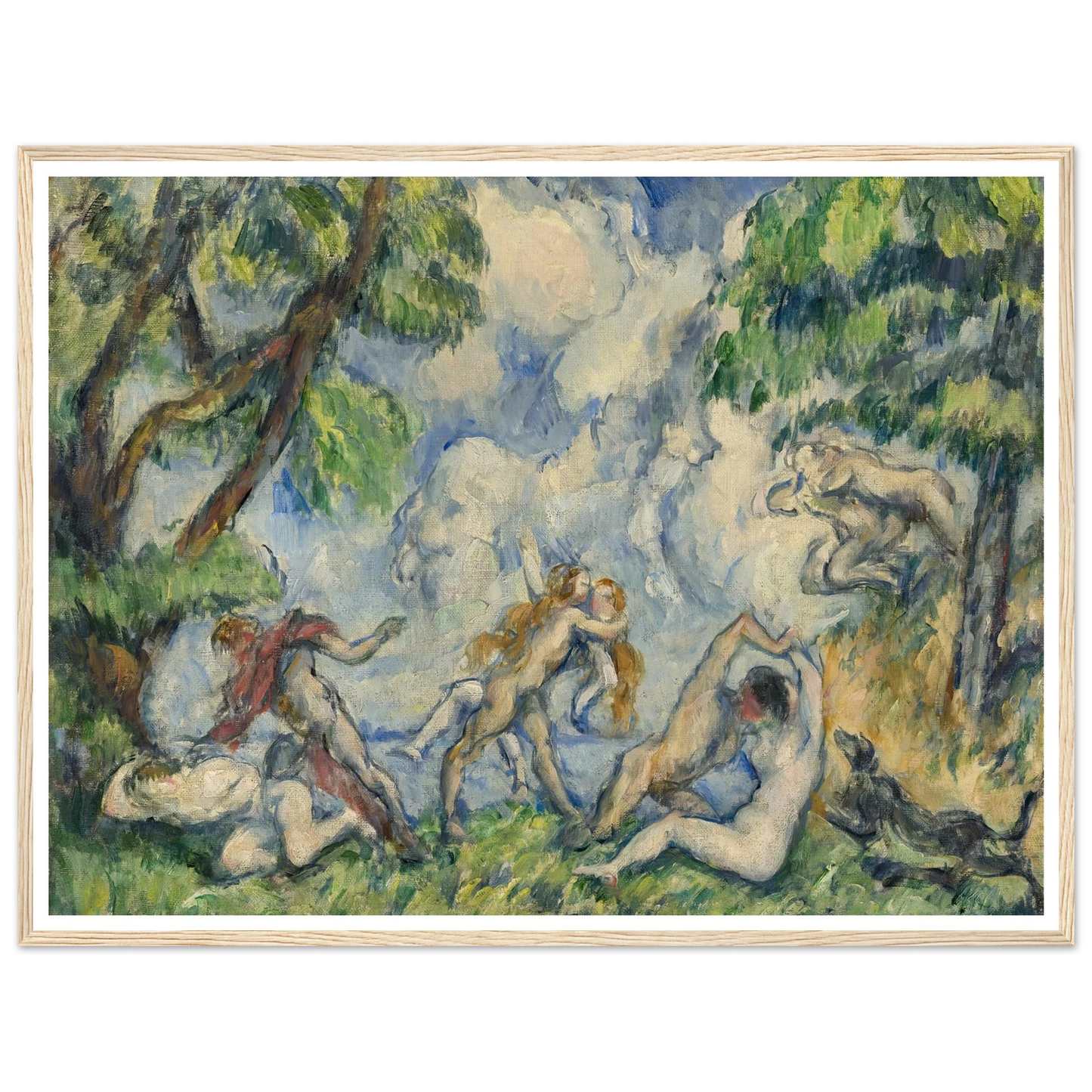 The Battle of Love (c. 1880) Art Print | Paul Cezanne - Framed Poster - 30x40 cm / 12x16″ - Black frame