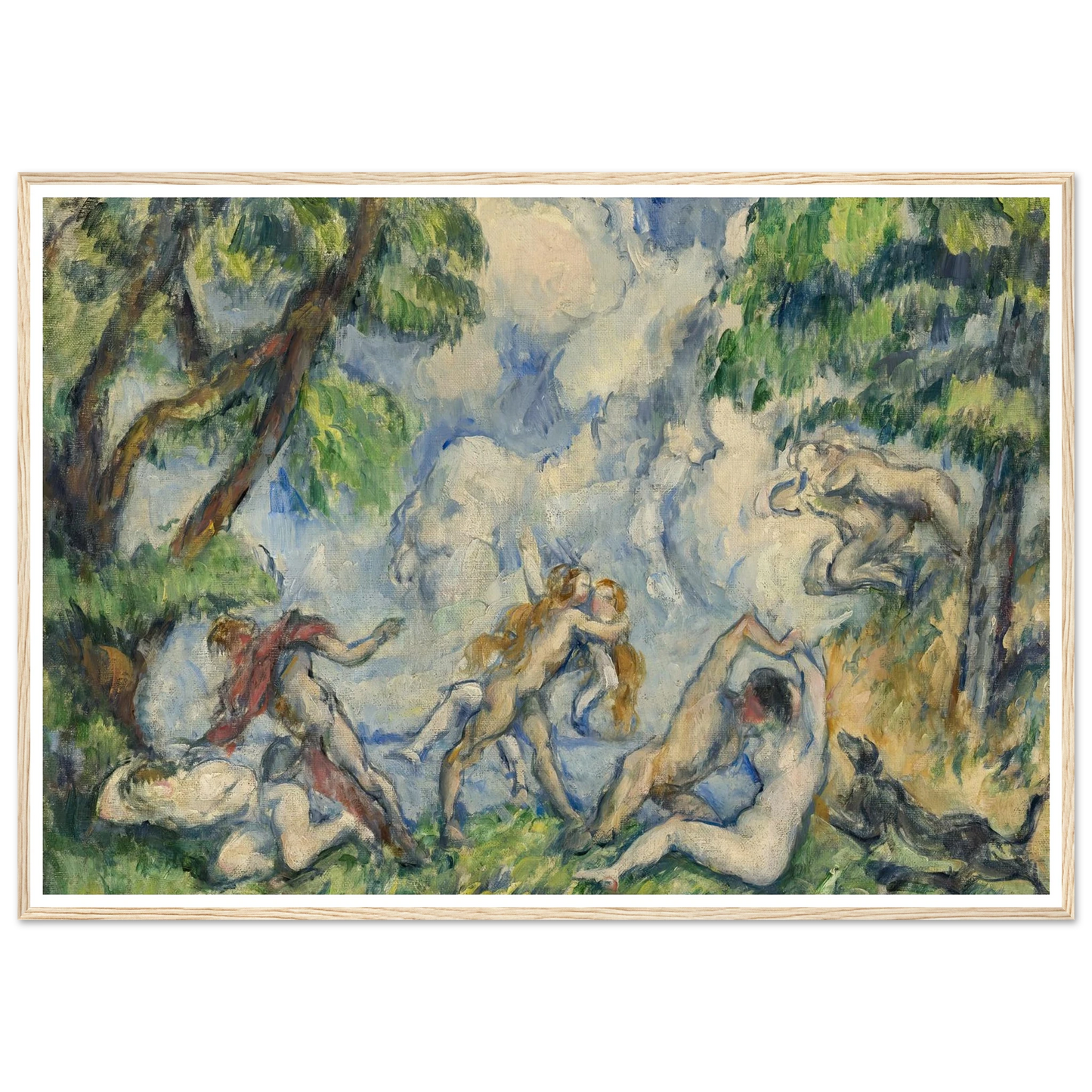 The Battle of Love (c. 1880) Art Print | Paul Cezanne - Framed Poster - 30x40 cm / 12x16″ - Black frame