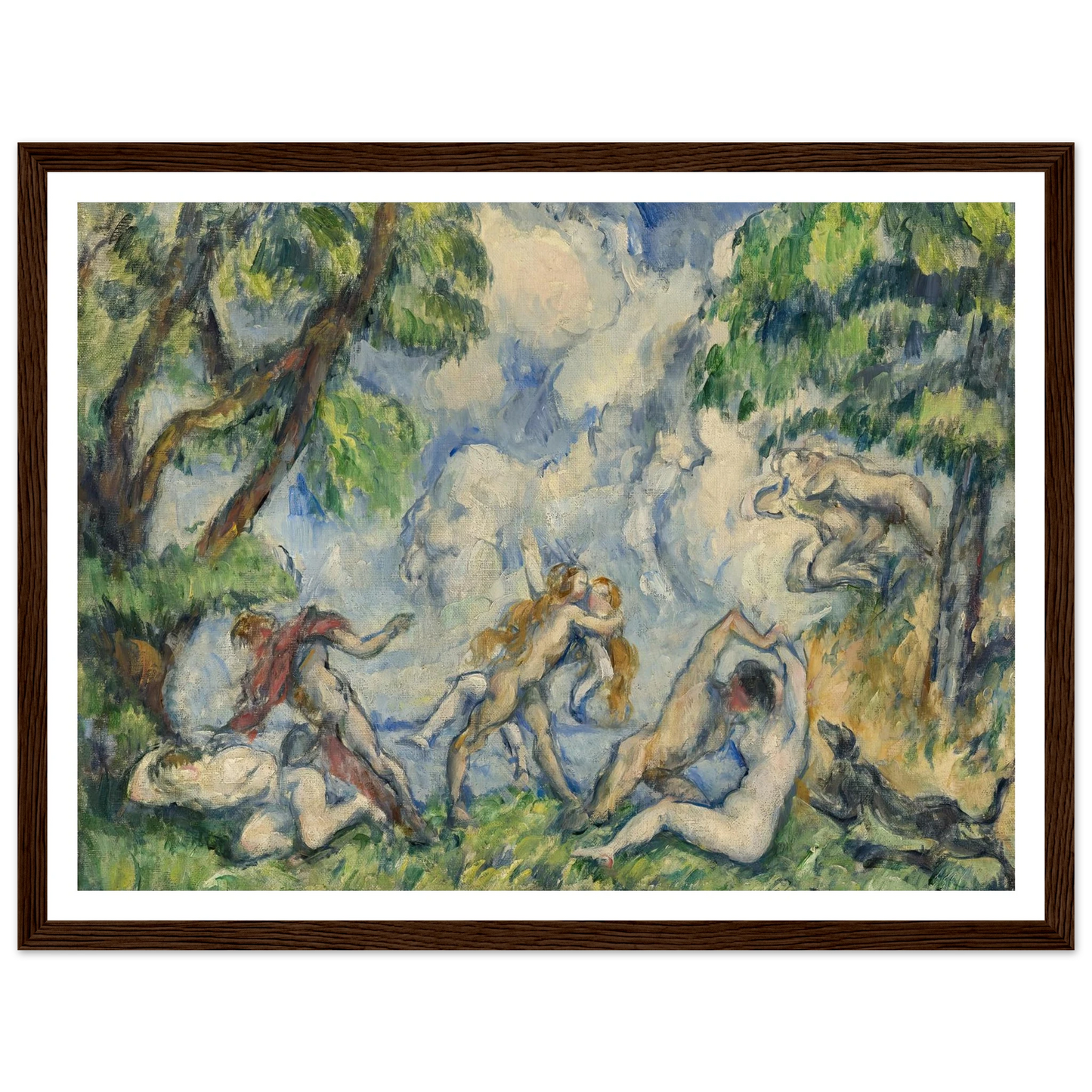 The Battle of Love (c. 1880) Art Print | Paul Cezanne - Framed Poster - 30x40 cm / 12x16″ - Black frame