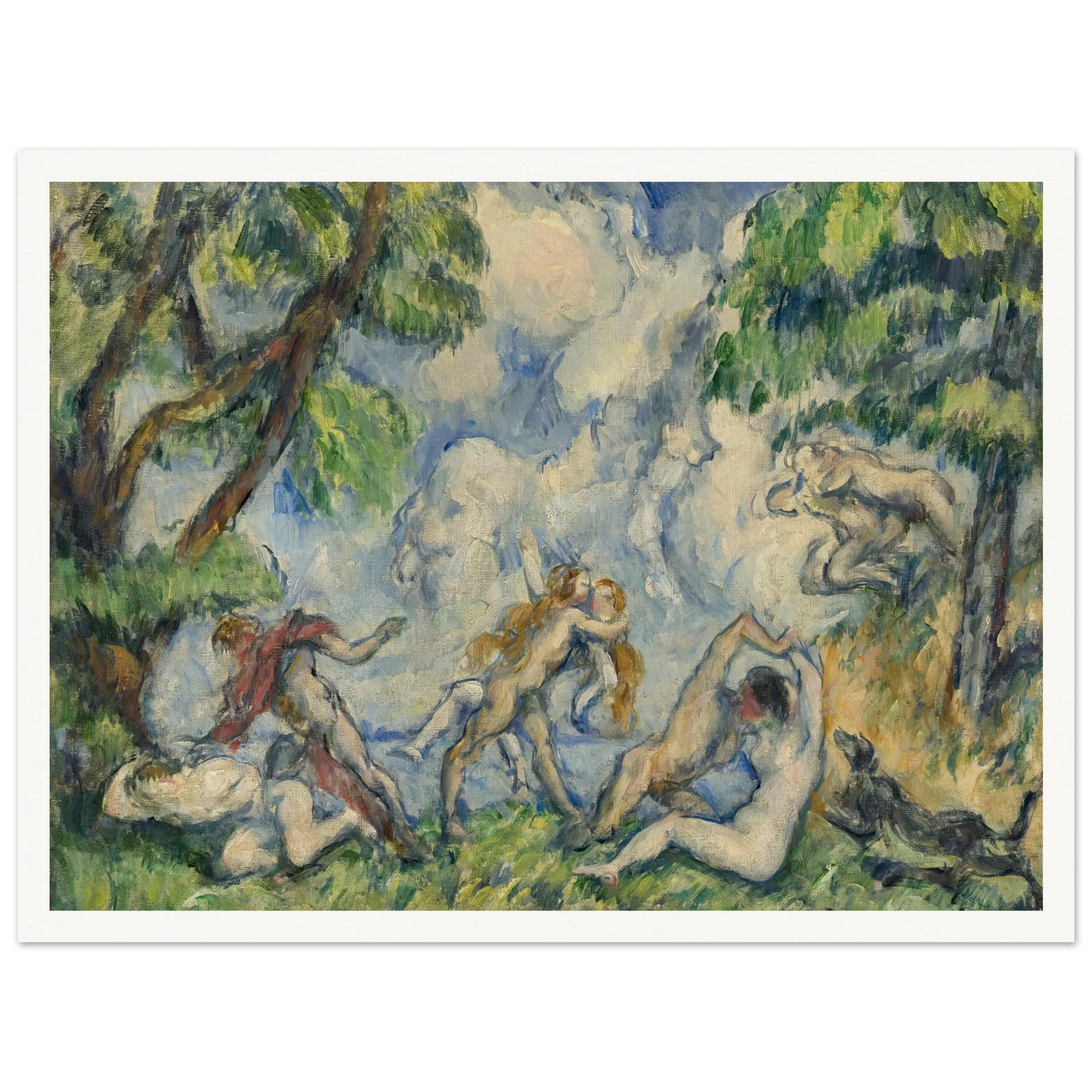 The Battle of Love (c. 1880) Art Print | Paul Cezanne - Framed Poster - 30x40 cm / 12x16″ - Black frame